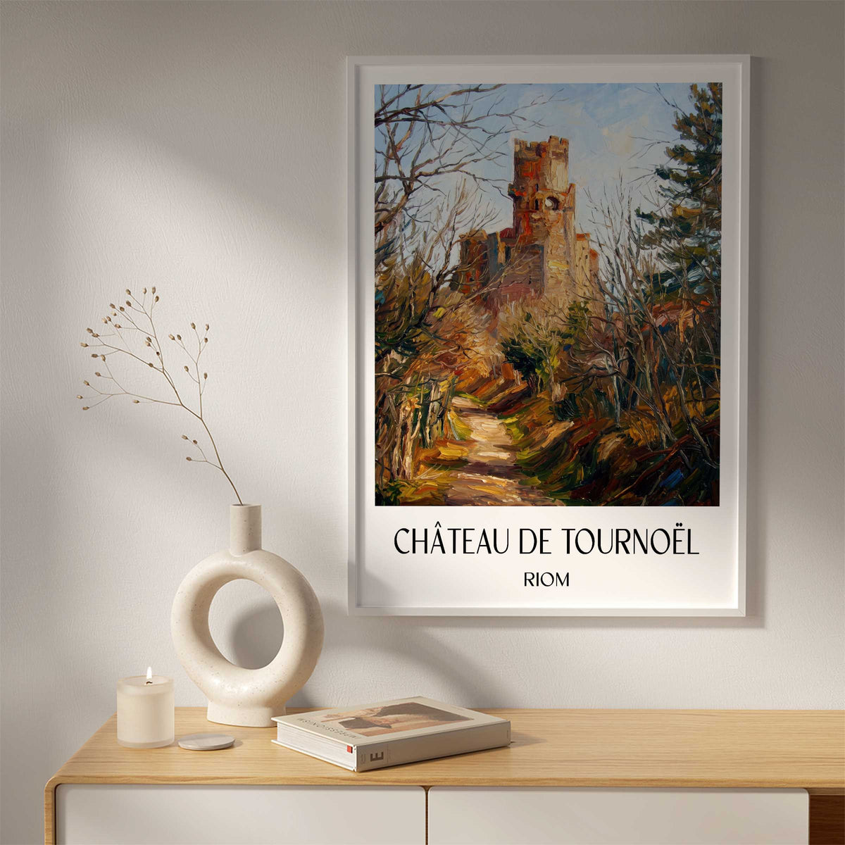 château-de-tournoël-riom-frankreich-poster-oil-painting-oelgemaelde