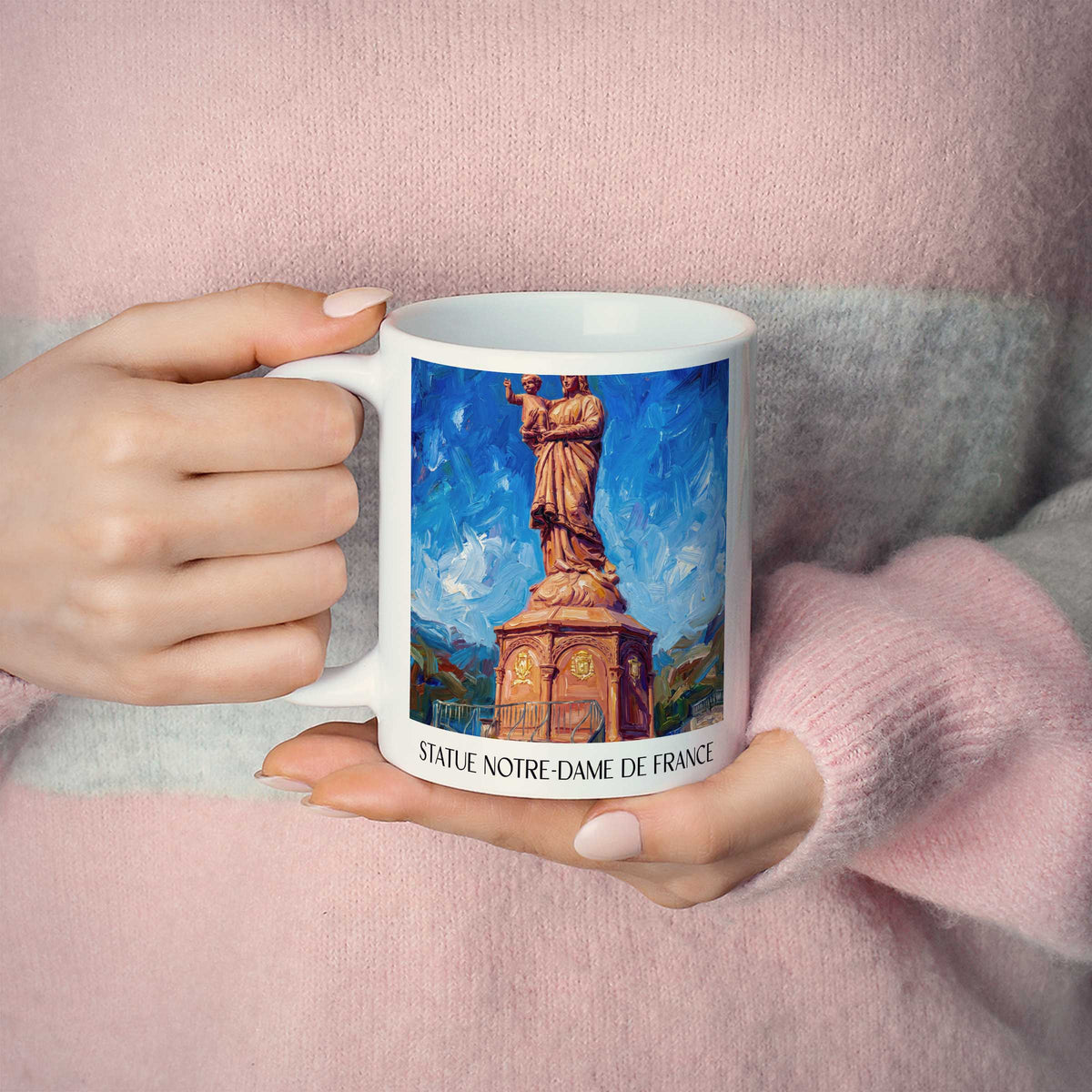 statue-notre-dame-de-france-le-puy-en-velay-frankreich-kaffeebecher-oil-painting-oelgemaelde