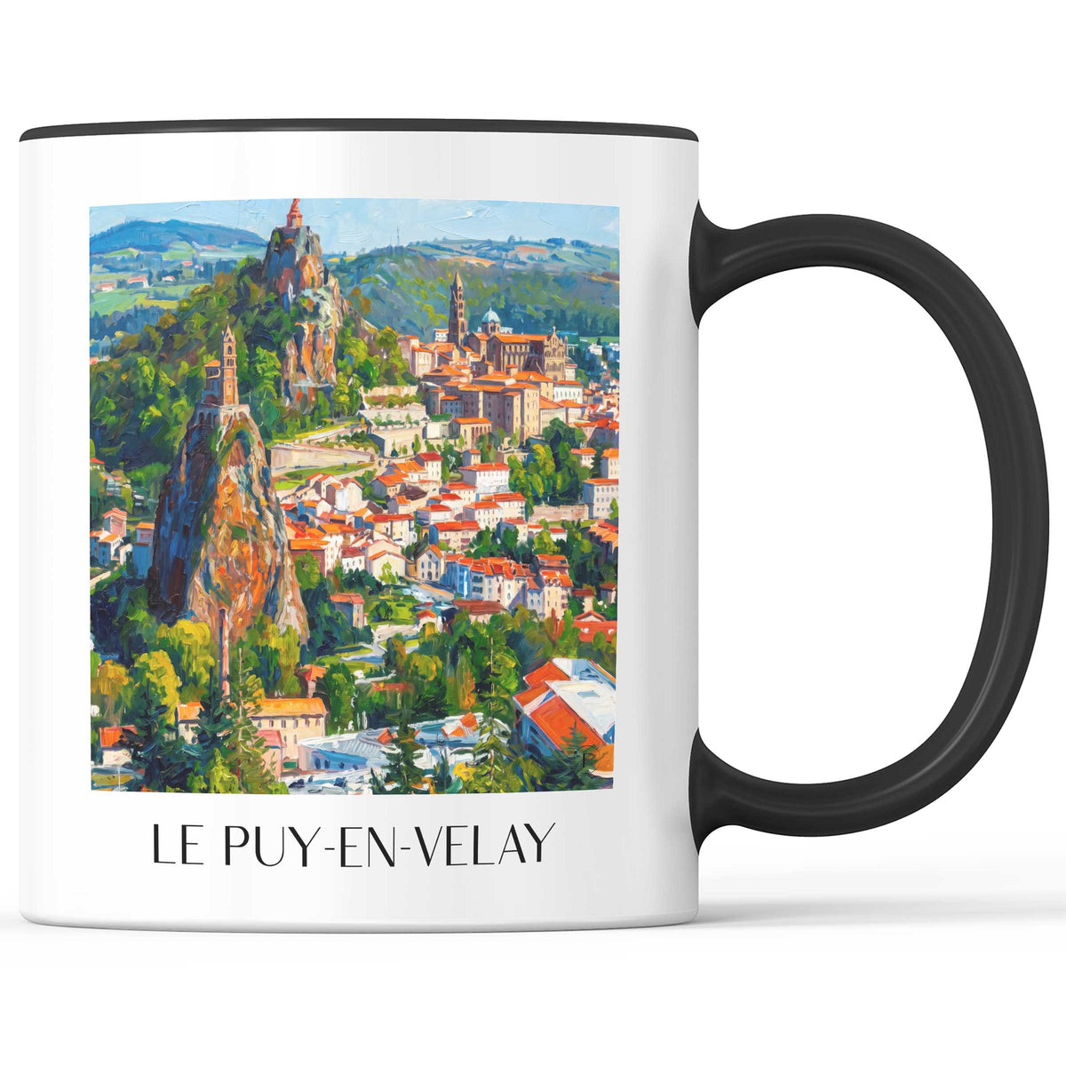 le-puy-en-velay-velay-frankreich-kaffeebecher-oil-painting-oelgemaelde