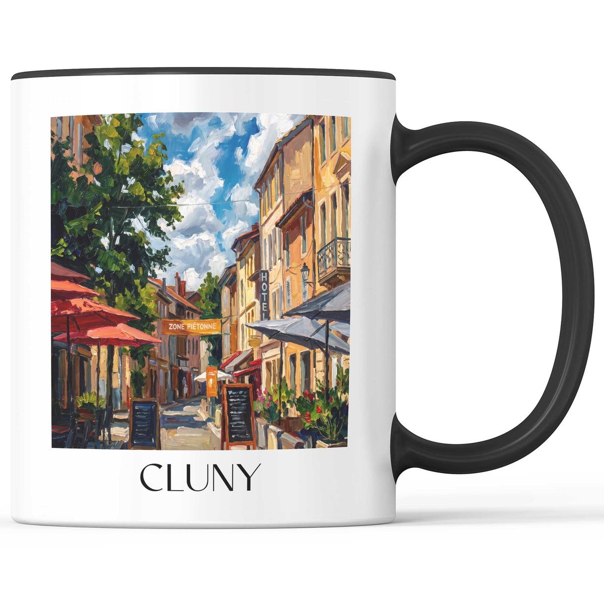 cluny-mâconnais-frankreich-kaffeebecher-oil-painting-oelgemaelde