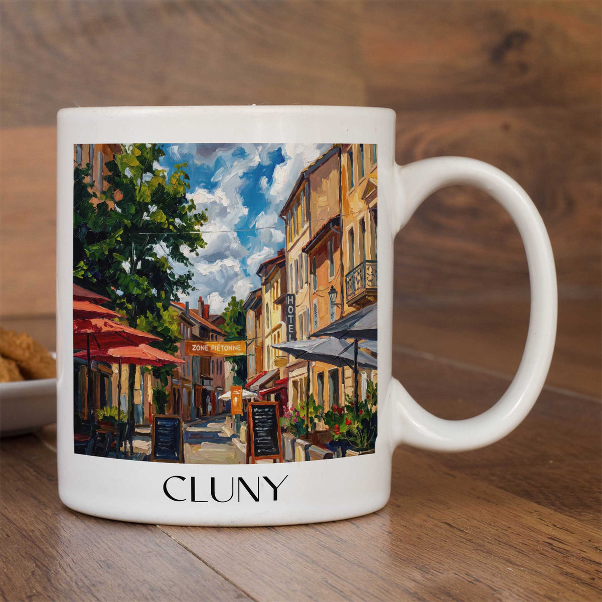 cluny-mâconnais-frankreich-kaffeebecher-oil-painting-oelgemaelde