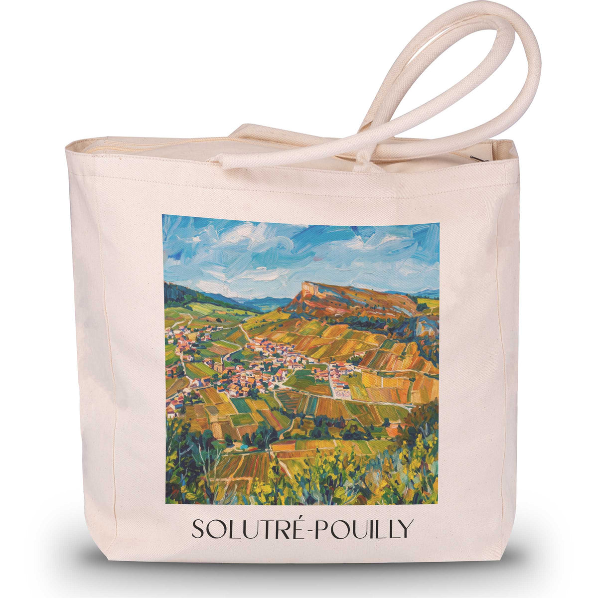 solutré-pouilly-mâconnais-frankreich-einkaufstasche-oil-painting-oelgemaelde
