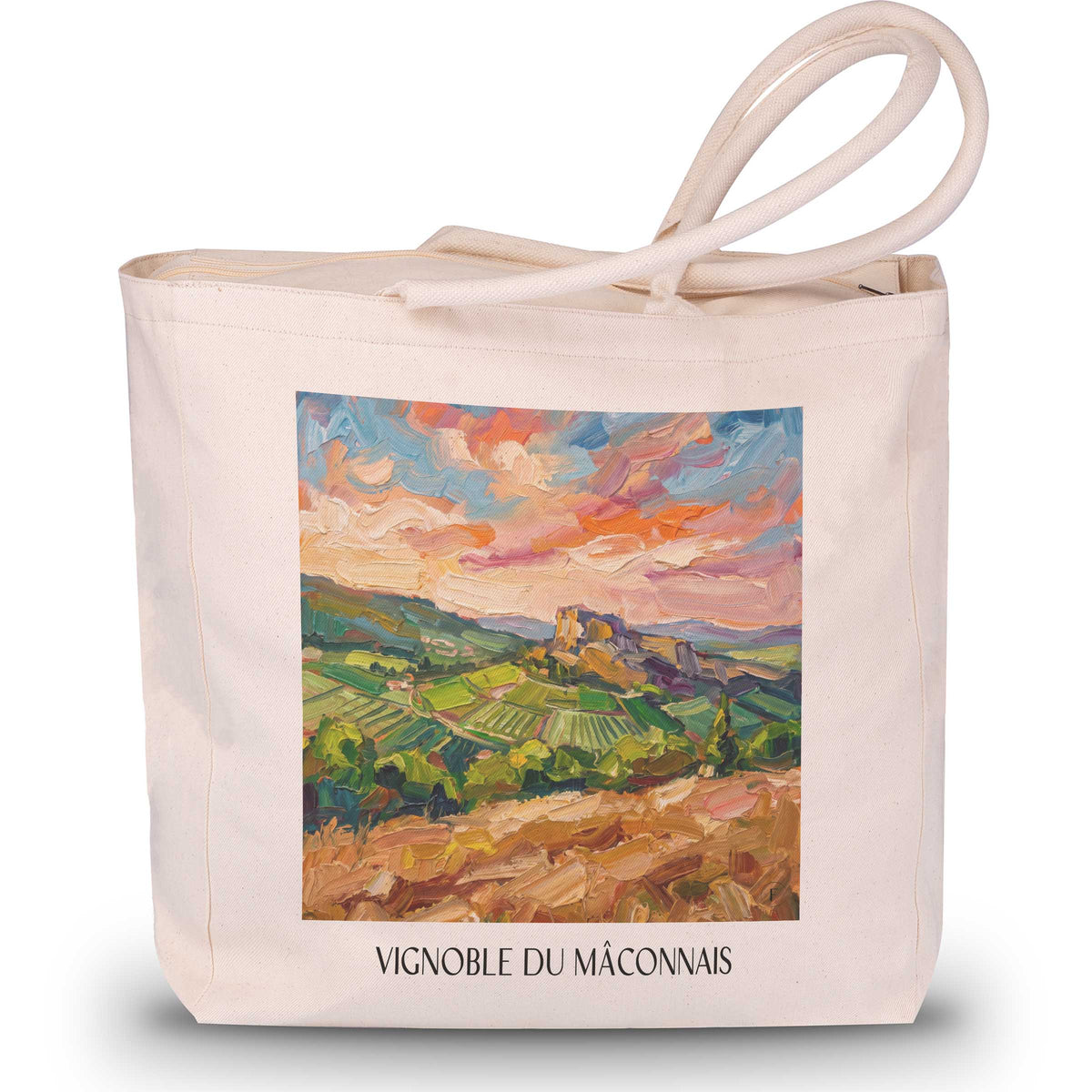 vignoble-du-mâconnais-saône-et-loire-frankreich-einkaufstasche-oil-painting-oelgemaelde