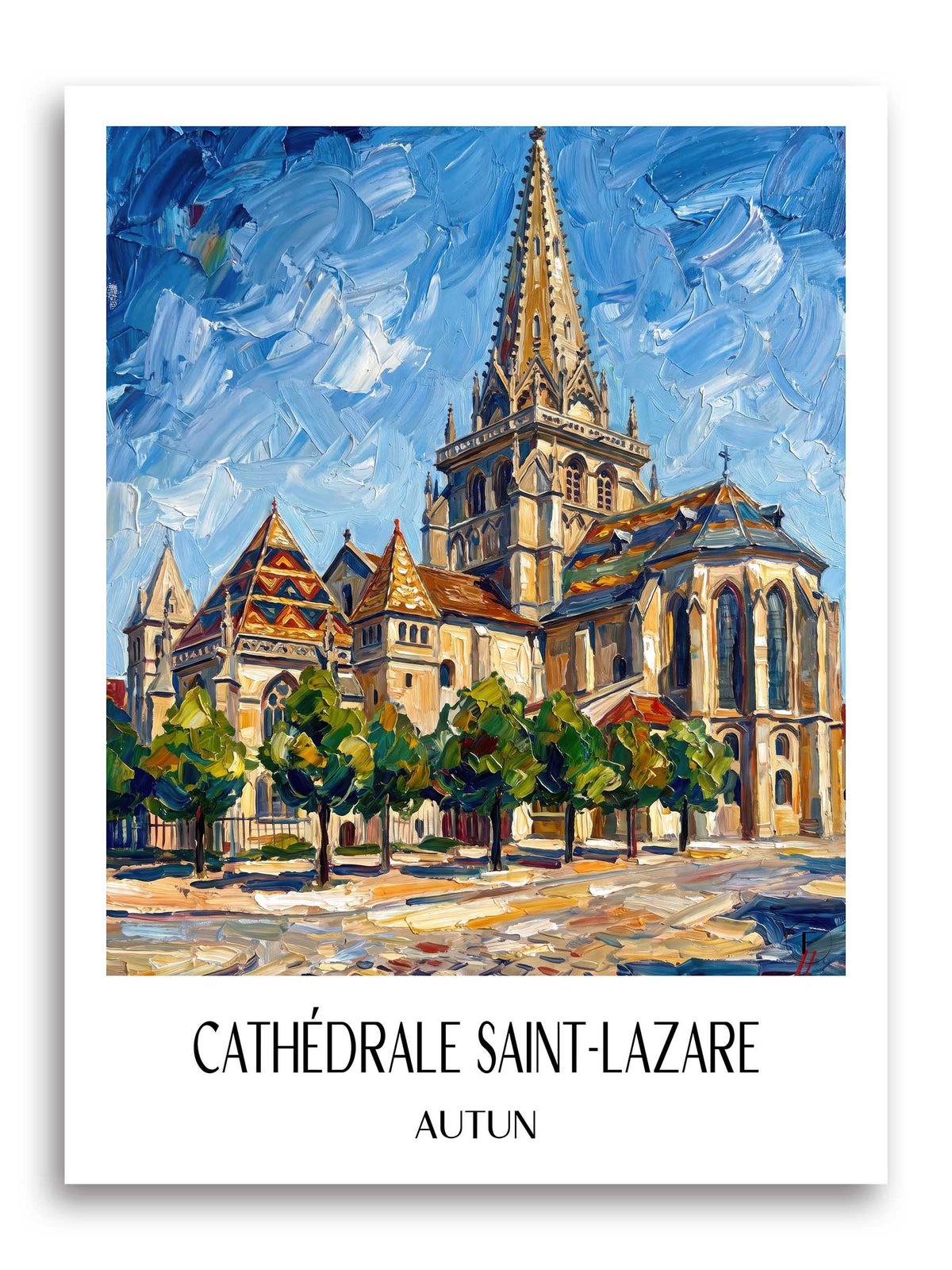 cathédrale-saint-lazare-autun-frankreich-poster-oil-painting-oelgemaelde