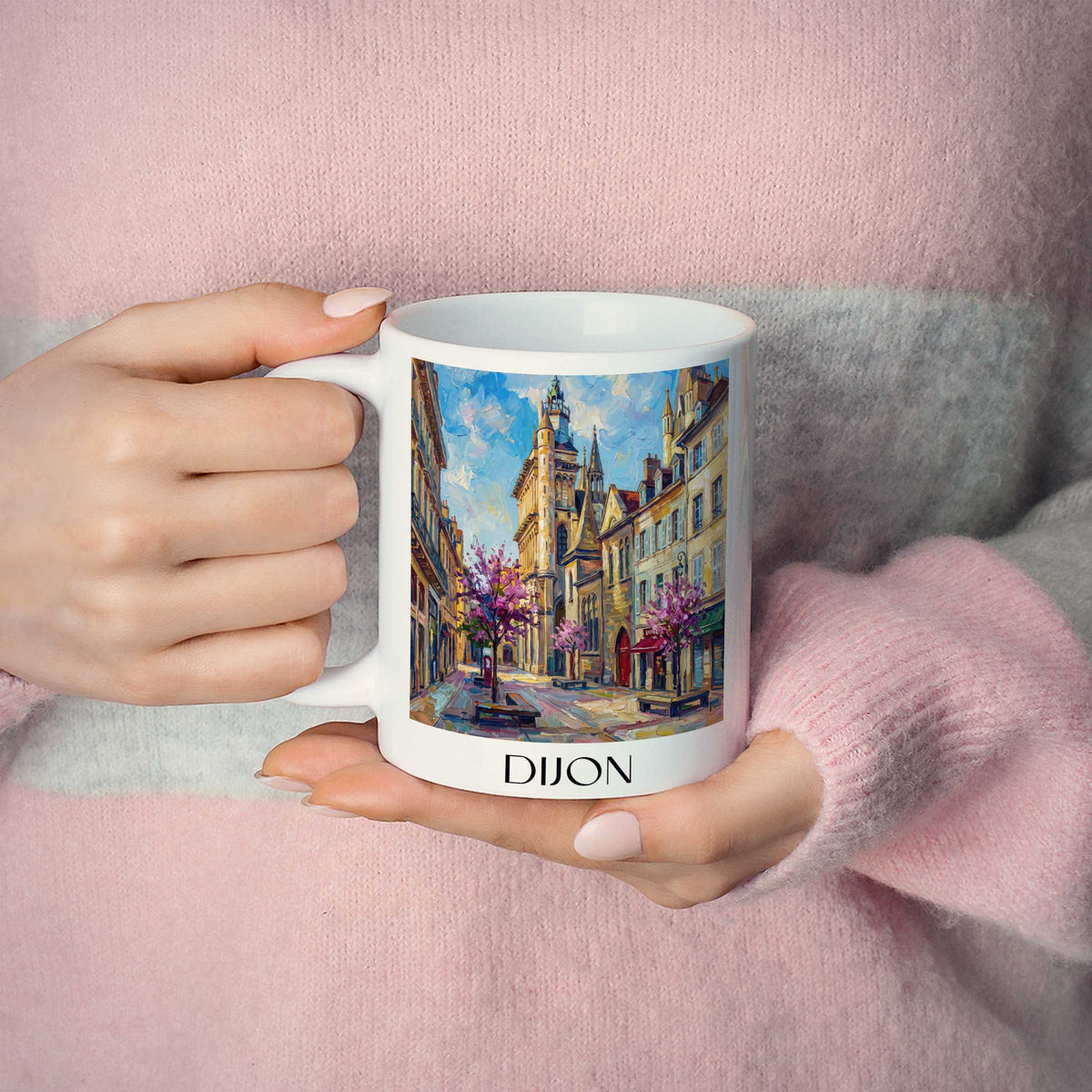 dijon-bourgogne-frankreich-kaffeebecher-oil-painting-oelgemaelde