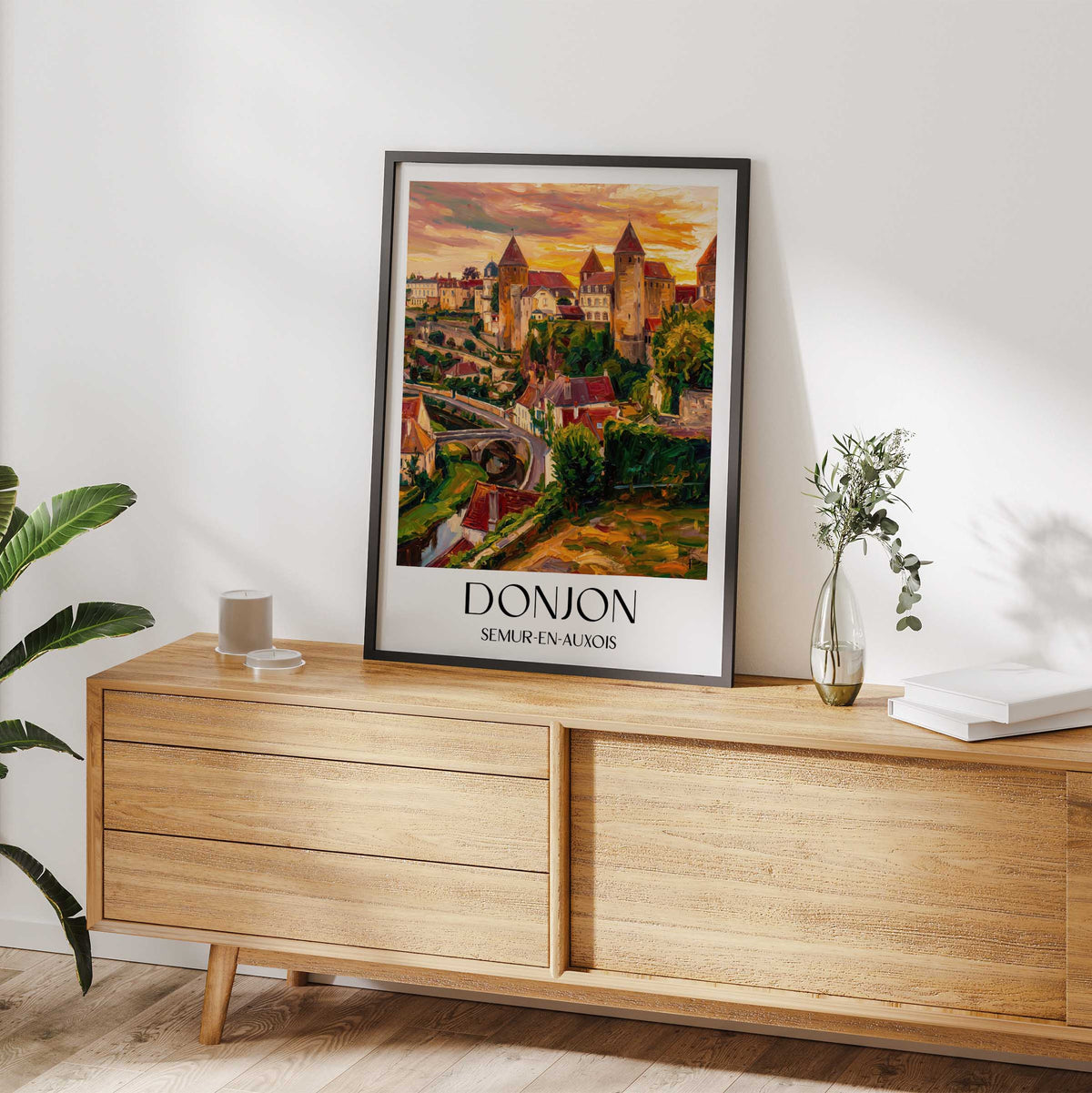 donjon-semur-en-auxois-frankreich-poster-oil-painting-oelgemaelde