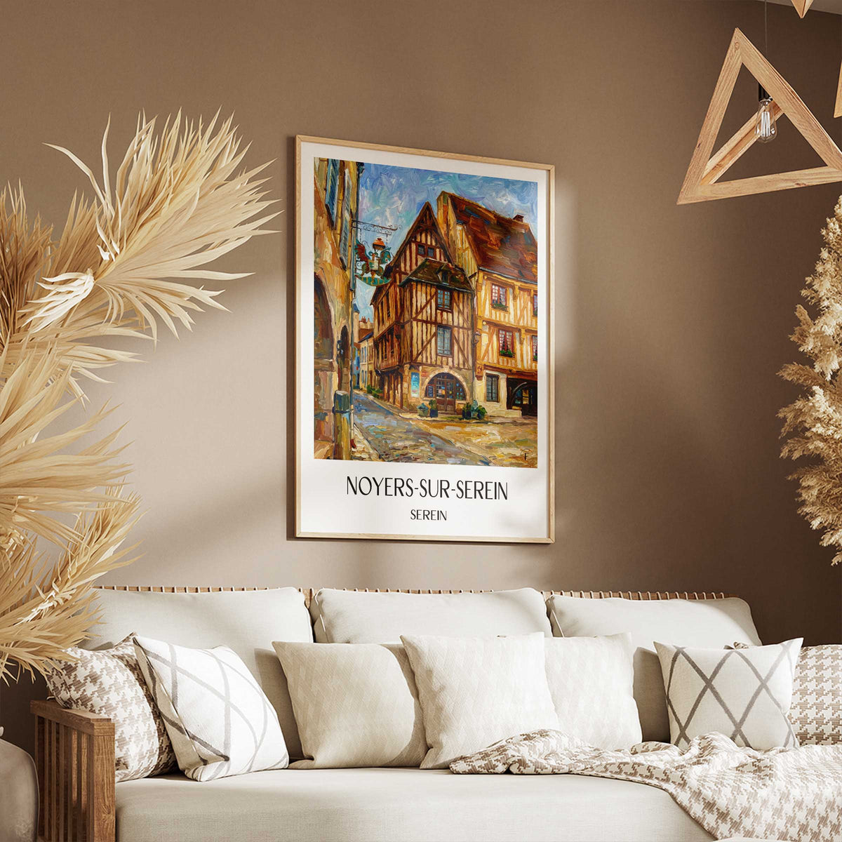 noyers-sur-serein-serein-frankreich-poster-oil-painting-oelgemaelde