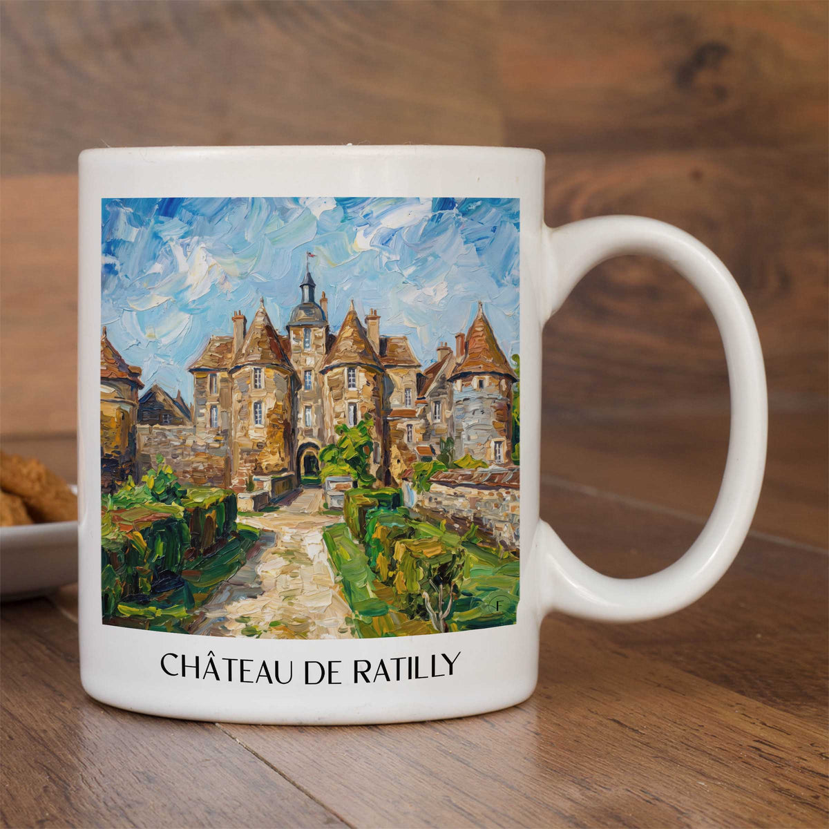 château-de-ratilly-puisaye-frankreich-kaffeebecher-oil-painting-oelgemaelde
