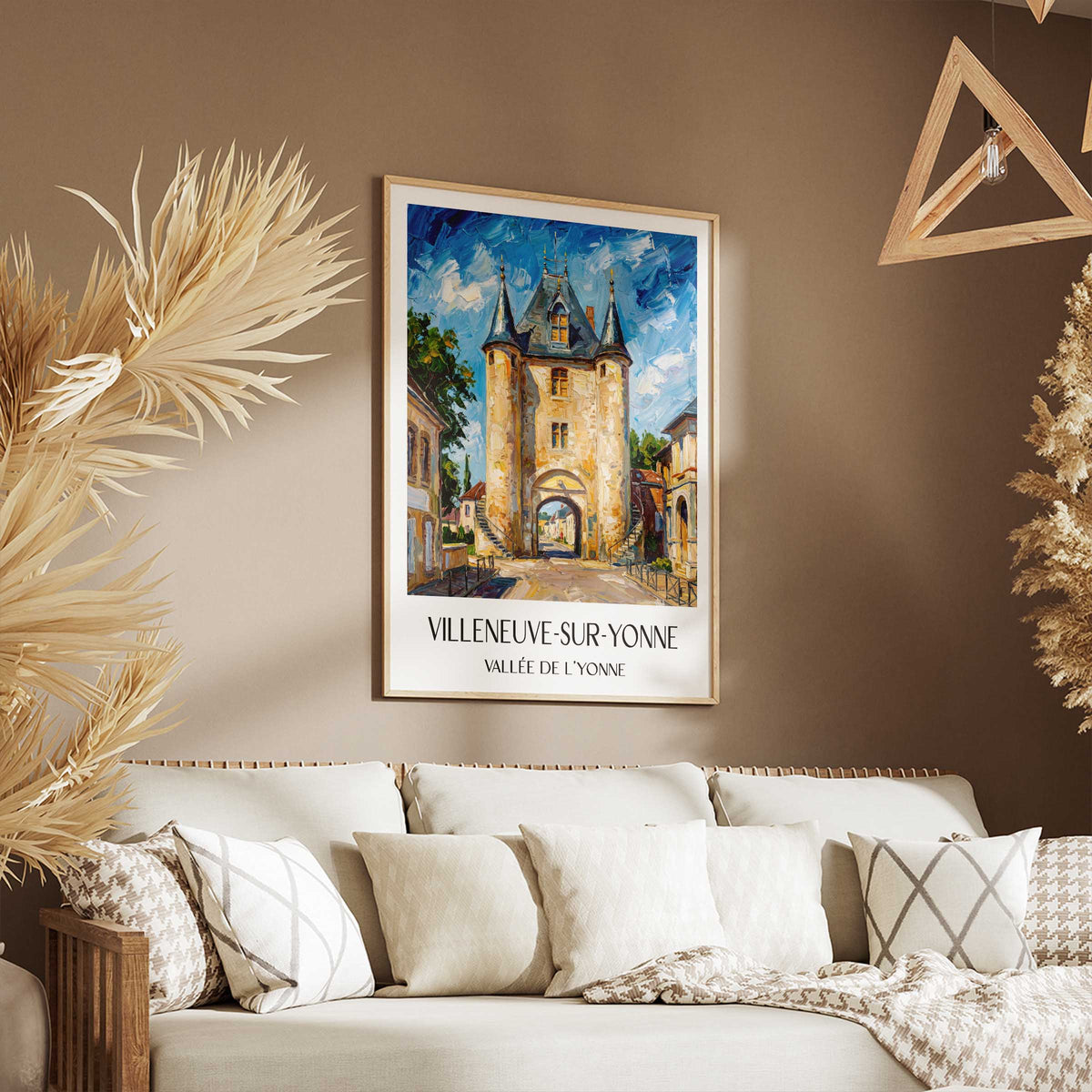 villeneuve-sur-yonne-vallée-de-l'yonne-frankreich-poster-oil-painting-oelgemaelde