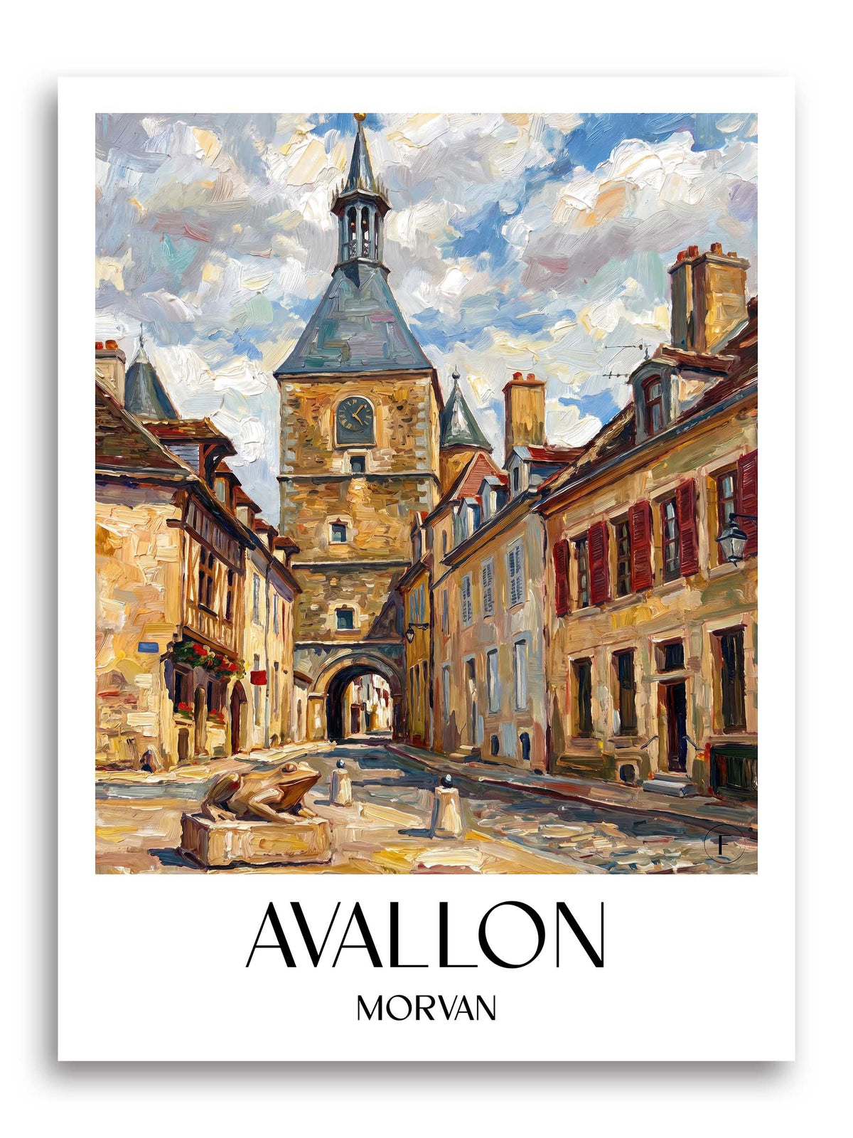 Avallon Poster - Morvan - Frankreich Kunstdruck - Ölgemälde von A4 bis A1