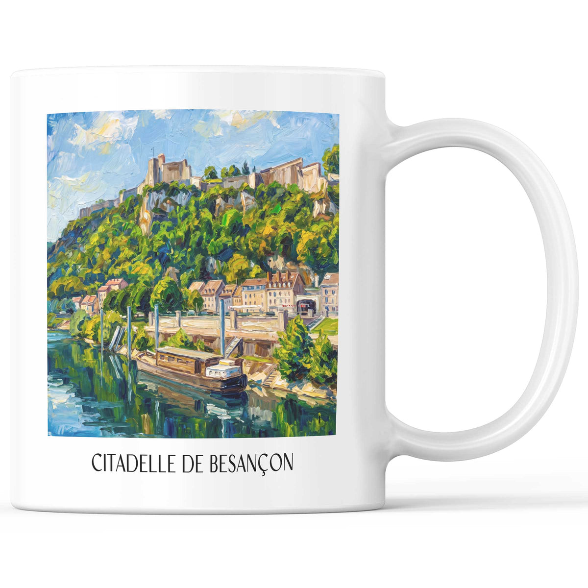 Citadelle de Besançon Kaffeebecher - Besançon - Frankreich Becher - Kaffeetasse im Ölgemälde Stil