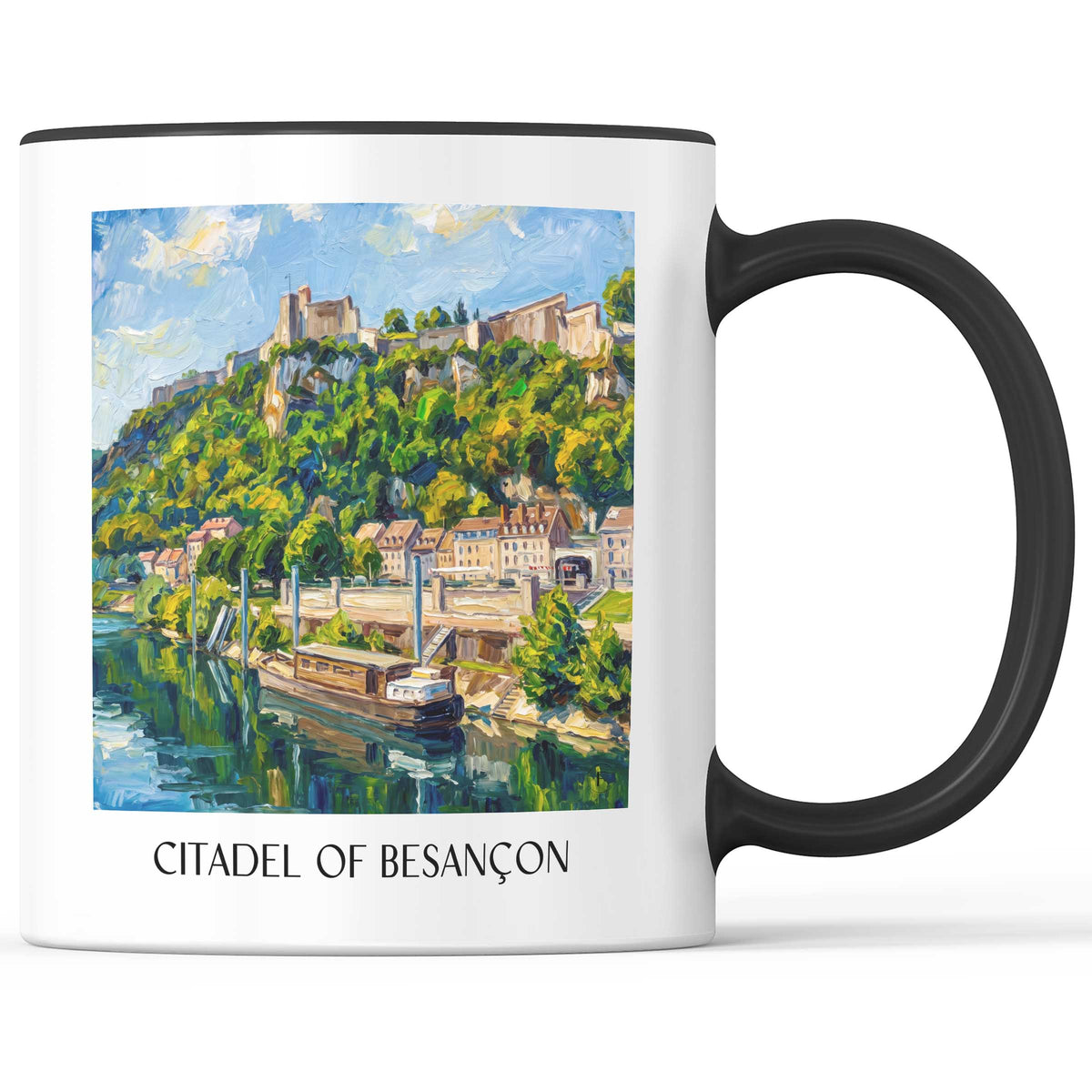 Citadelle de Besançon Kaffeebecher - Besançon - Frankreich Becher - Kaffeetasse im Ölgemälde Stil