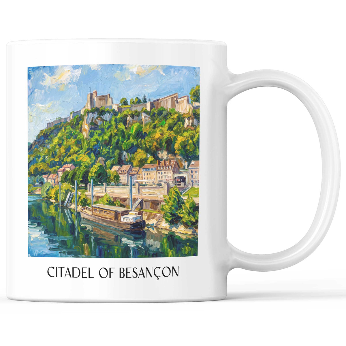 Citadelle de Besançon Kaffeebecher - Besançon - Frankreich Becher - Kaffeetasse im Ölgemälde Stil