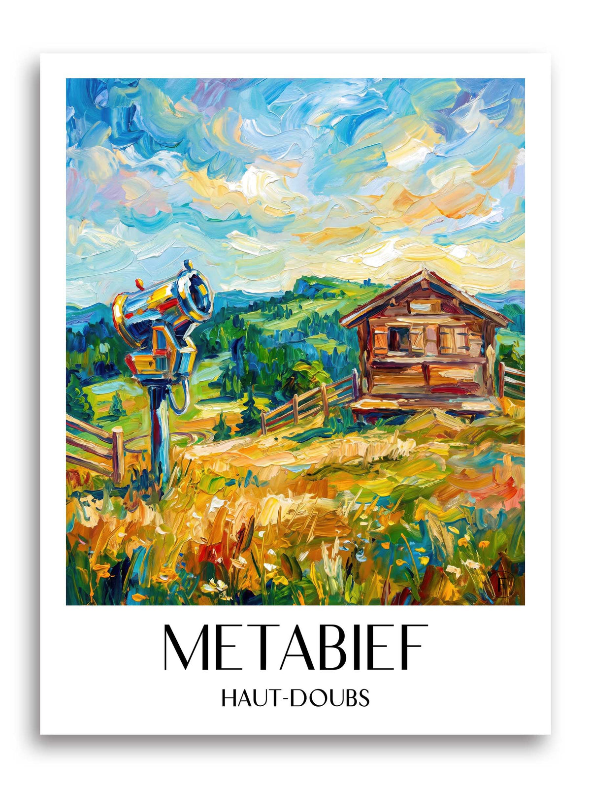 Métabief Poster - Haut-Doubs - Frankreich Kunstdruck - Ölgemälde von A4 bis A1