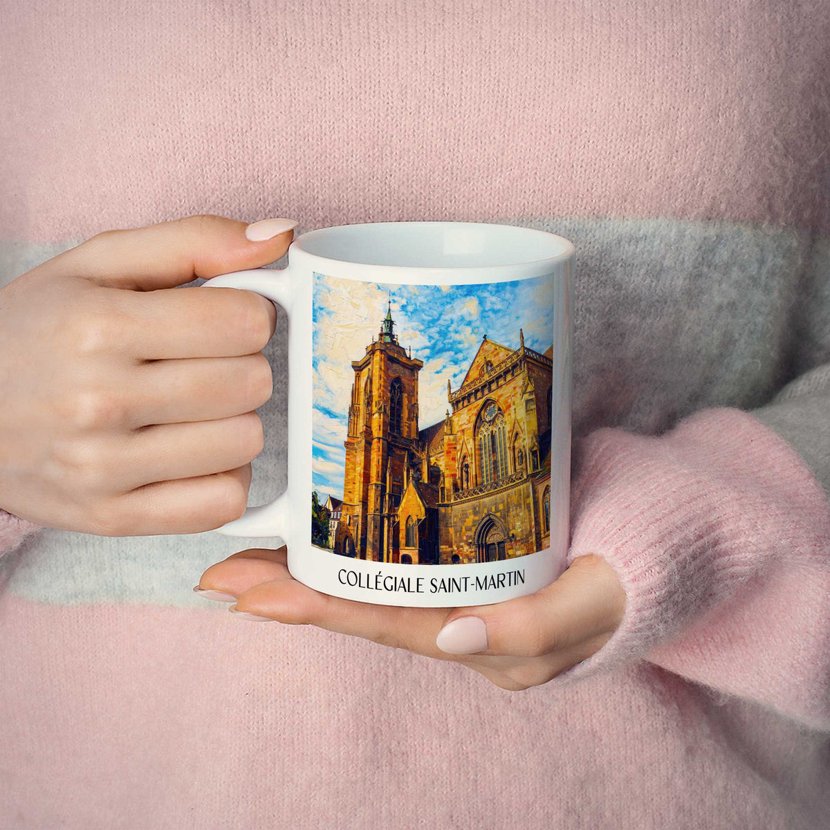 collégiale-saint-martin-colmar-frankreich-kaffeebecher-oil-painting-oelgemaelde