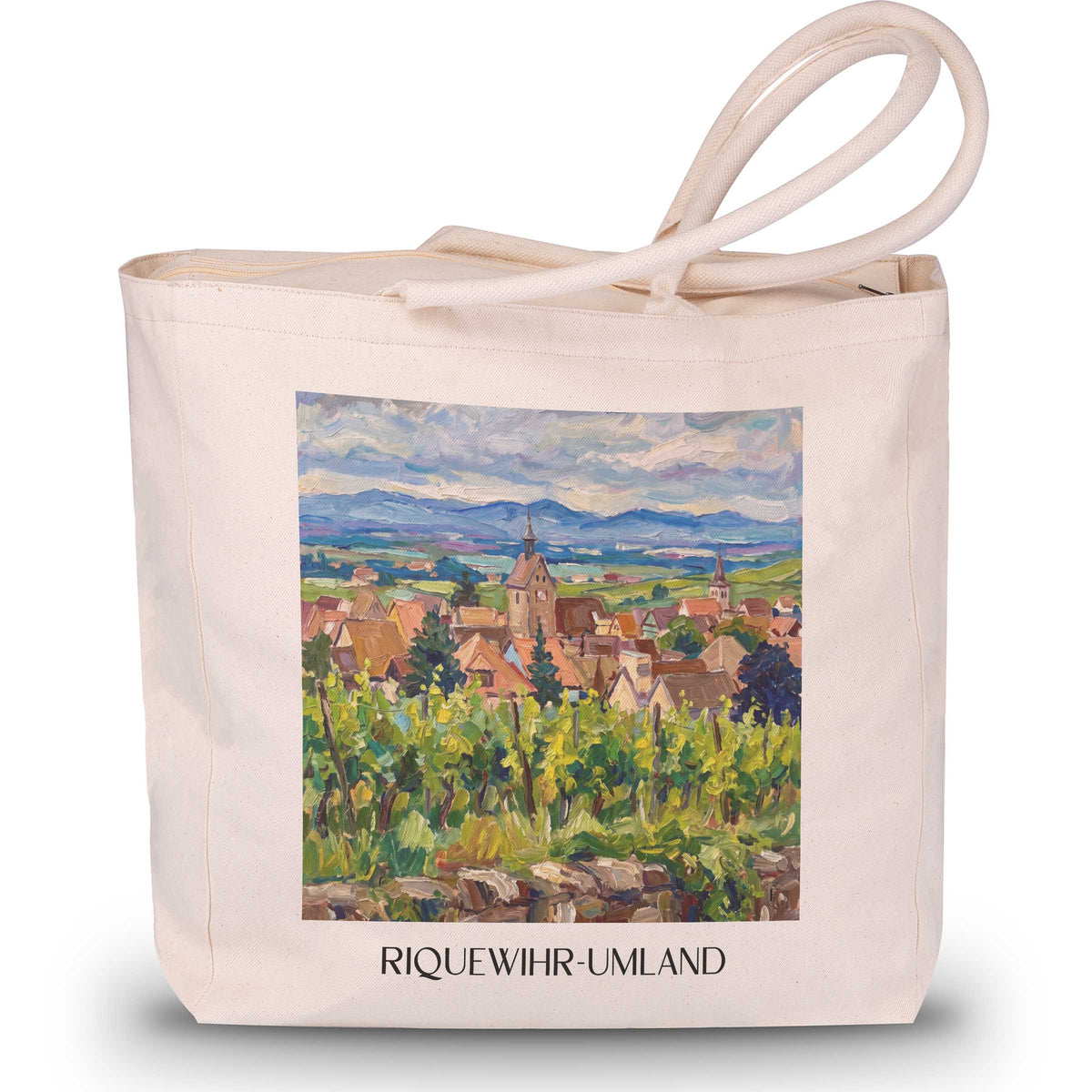 riquewihr-umland-route-des-vins-d'alsace-frankreich-einkaufstasche-oil-painting-oelgemaelde