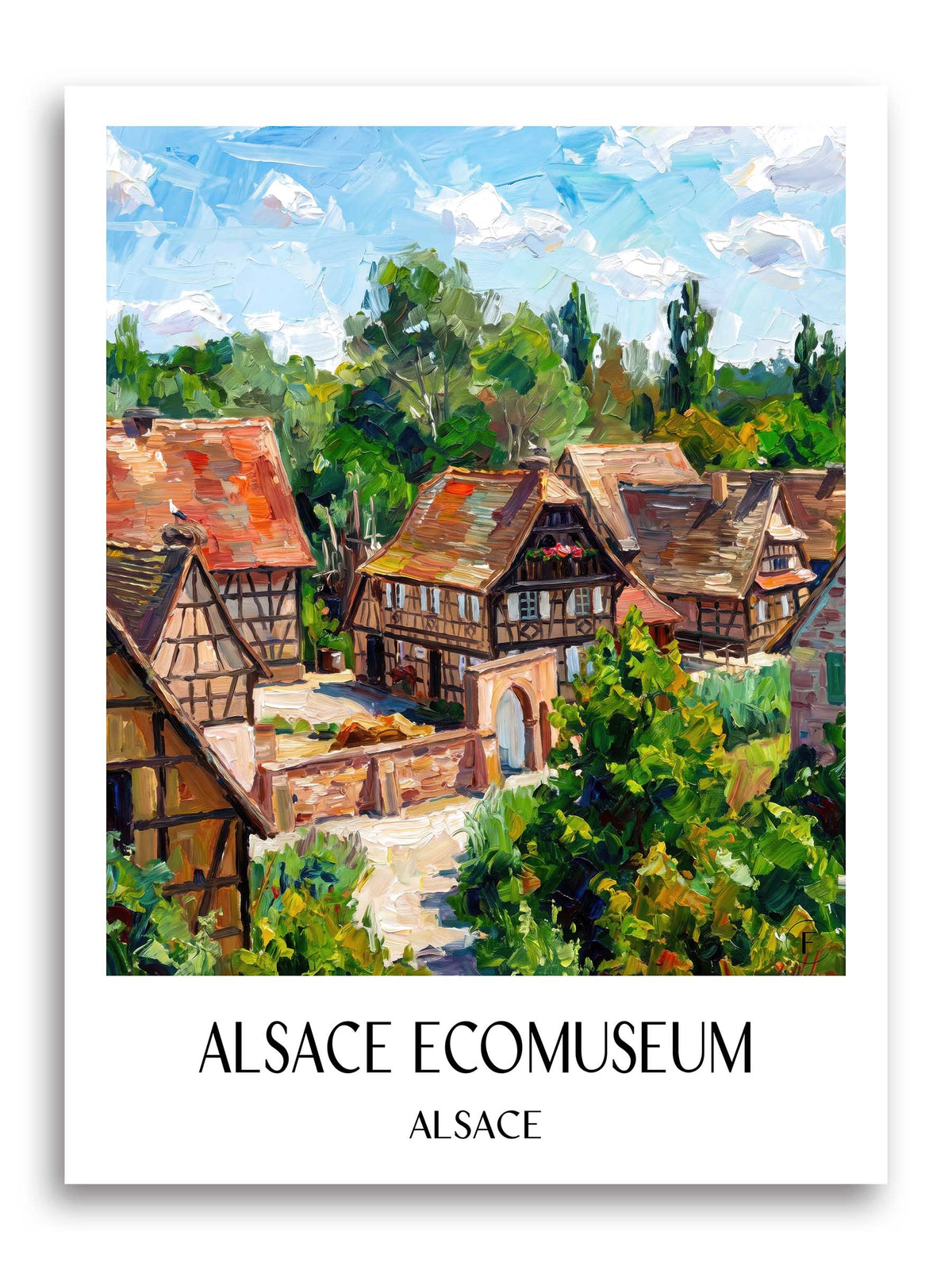 Écomusée d'Alsace Poster - Elsass - Frankreich Kunstdruck - Ölgemälde von A4 bis A1