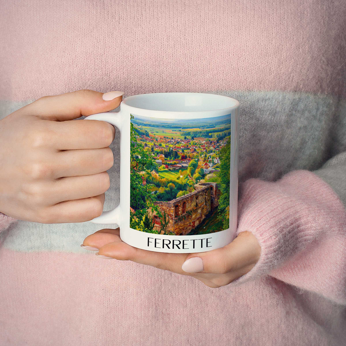 ferrette-sundgau-frankreich-kaffeebecher-oil-painting-oelgemaelde