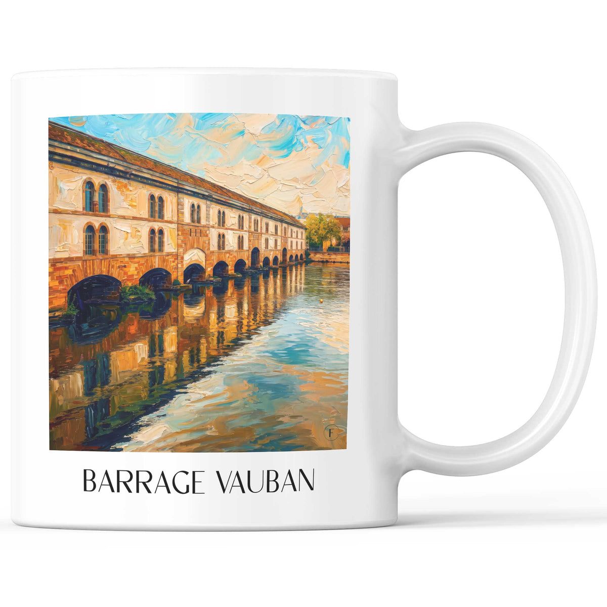 Barrage Vauban Kaffeebecher - Strasbourg - Frankreich Becher - Kaffeetasse im Ölgemälde Stil