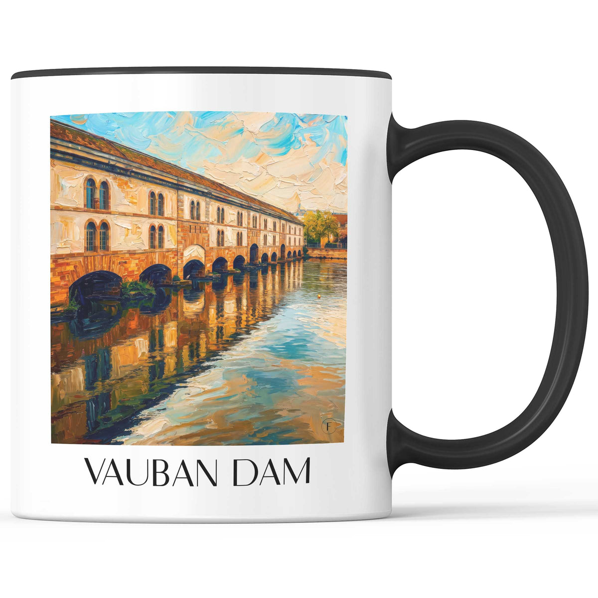 Barrage Vauban Kaffeebecher - Strasbourg - Frankreich Becher - Kaffeetasse im Ölgemälde Stil