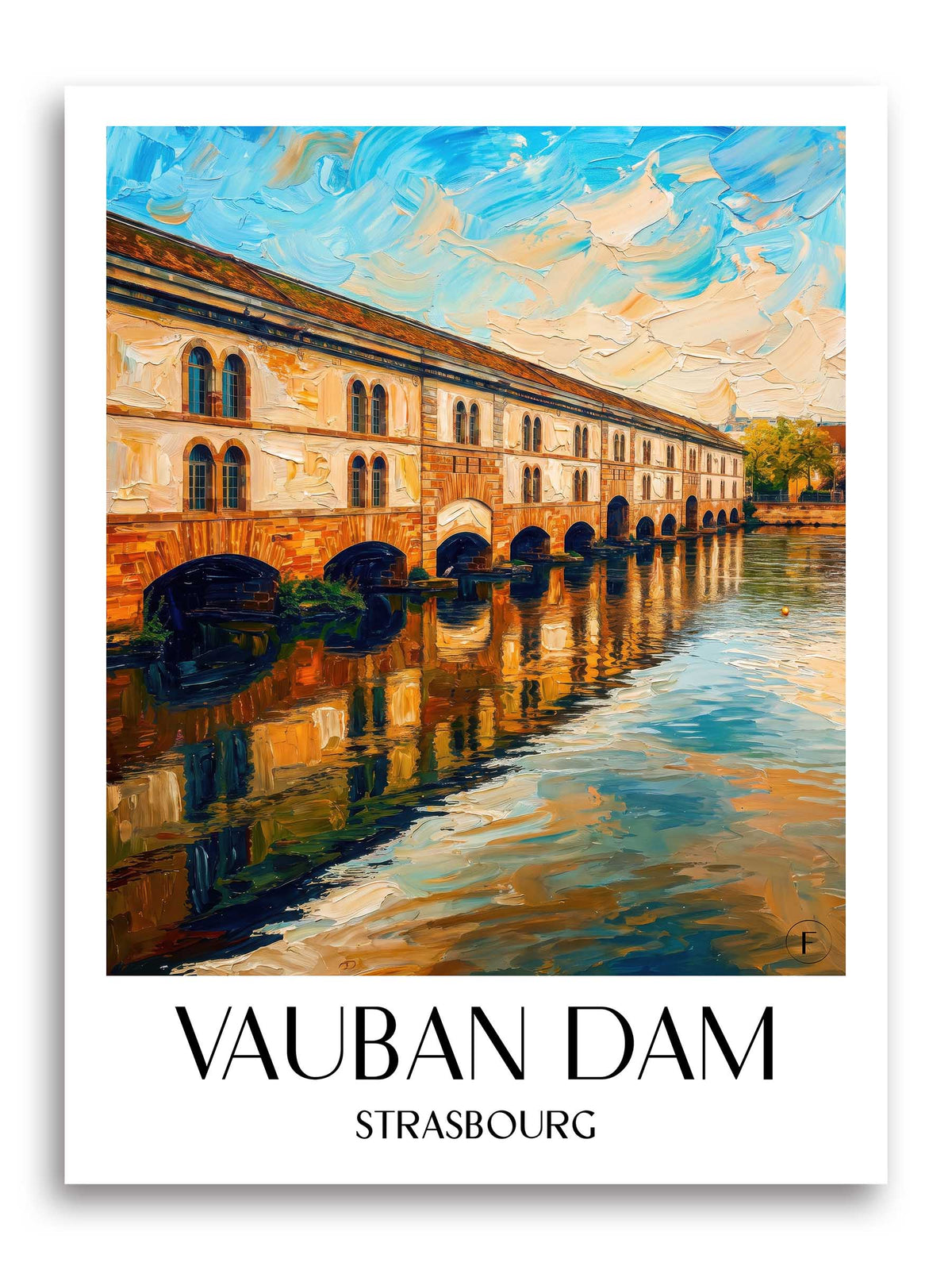 Barrage Vauban Poster - Strasbourg - Frankreich Kunstdruck - Ölgemälde von A4 bis A1