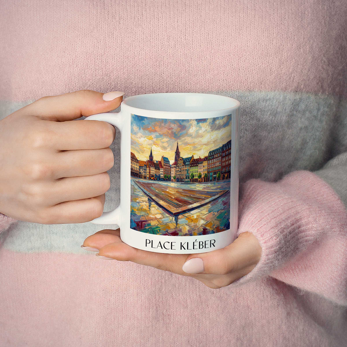 place-kléber-strasbourg-frankreich-kaffeebecher-oil-painting-oelgemaelde