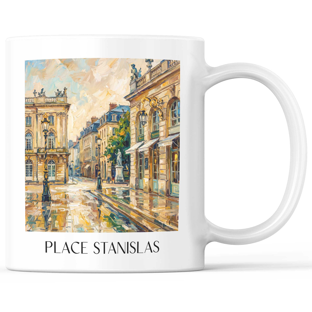 Place Stanislas Kaffeebecher - Nancy - Frankreich Becher - Kaffeetasse im Ölgemälde Stil