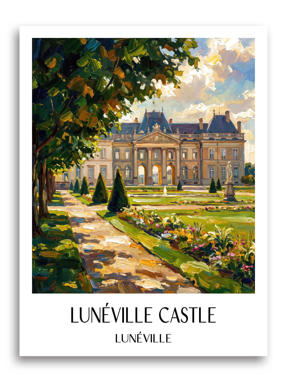 Château de Lunéville Poster - Lunéville - Frankreich Kunstdruck - Ölgemälde von A4 bis A1