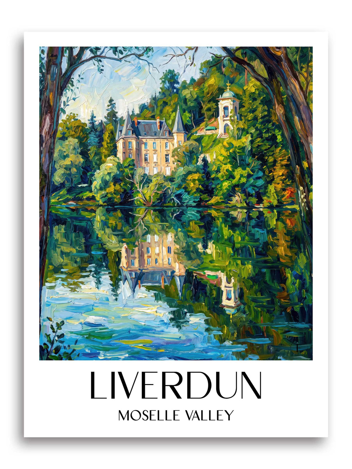 Liverdun Poster - Vallée de la Moselle - Frankreich Kunstdruck - Ölgemälde von A4 bis A1