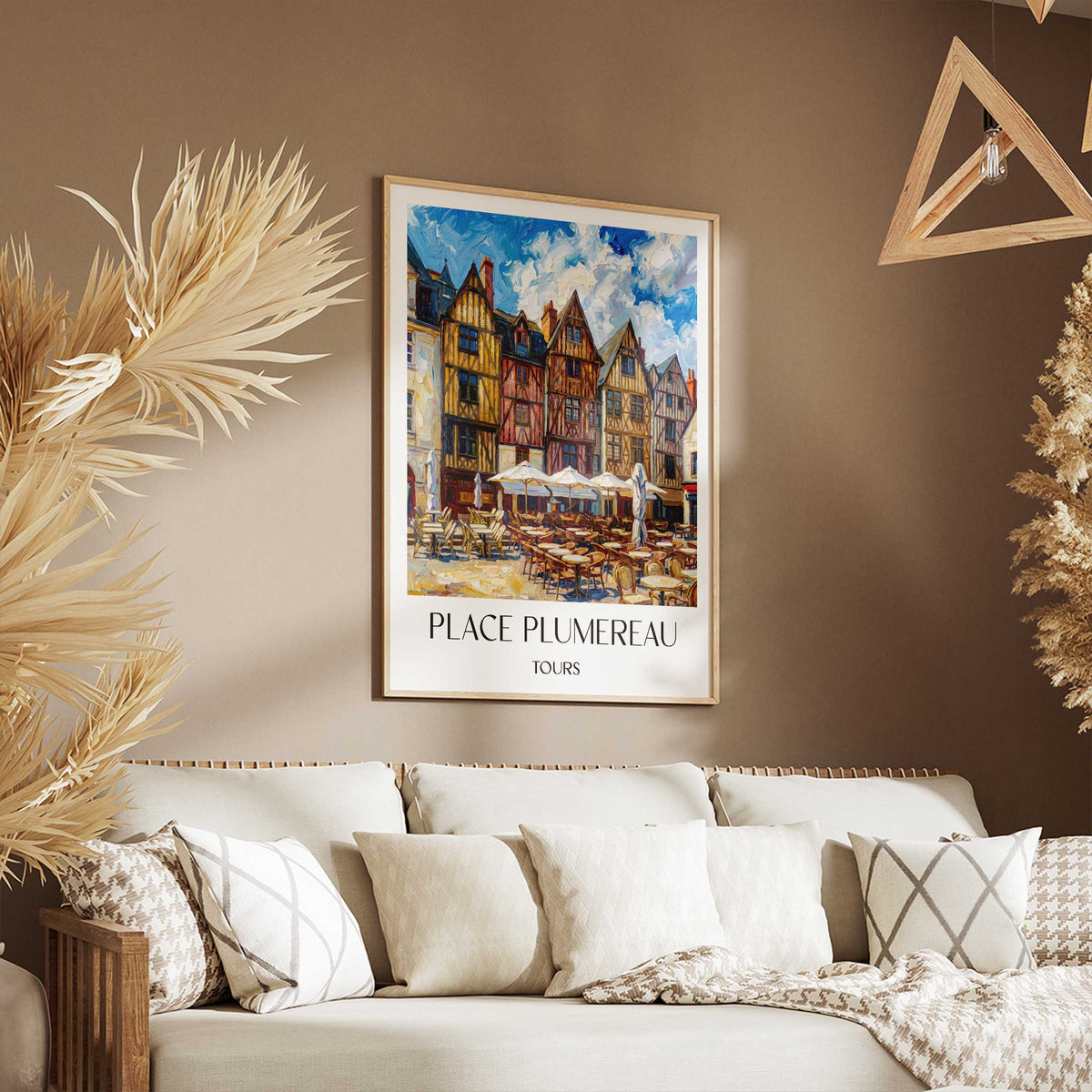 place-plumereau-tours-frankreich-poster-oil-painting-oelgemaelde