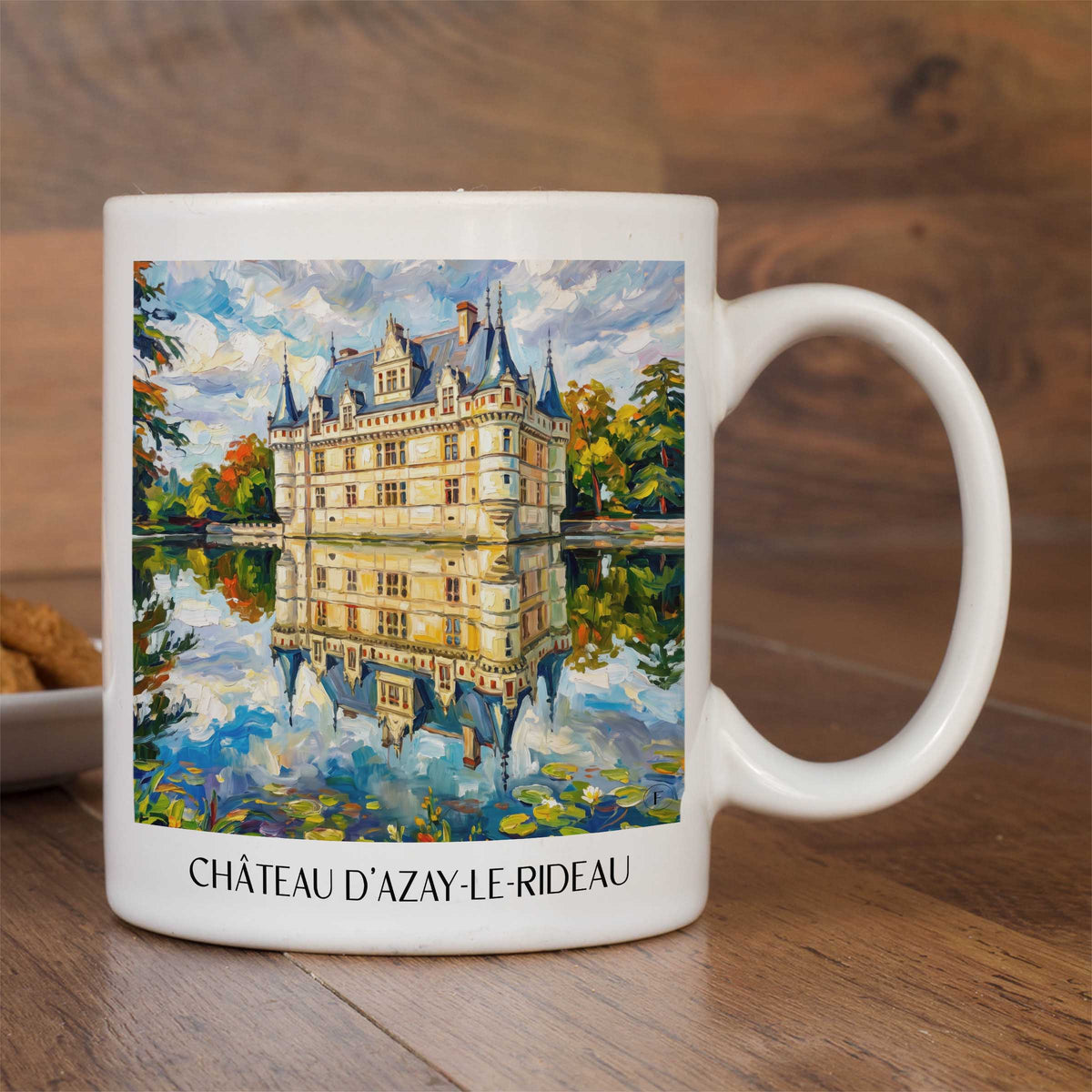 château-d'azay-le-rideau-val-de-loire-frankreich-kaffeebecher-oil-painting-oelgemaelde
