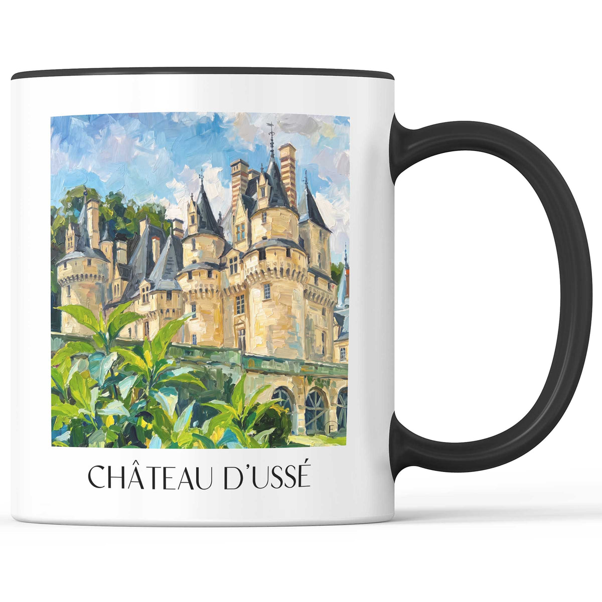 château-d'ussé-rigny-ussé-frankreich-kaffeebecher-oil-painting-oelgemaelde