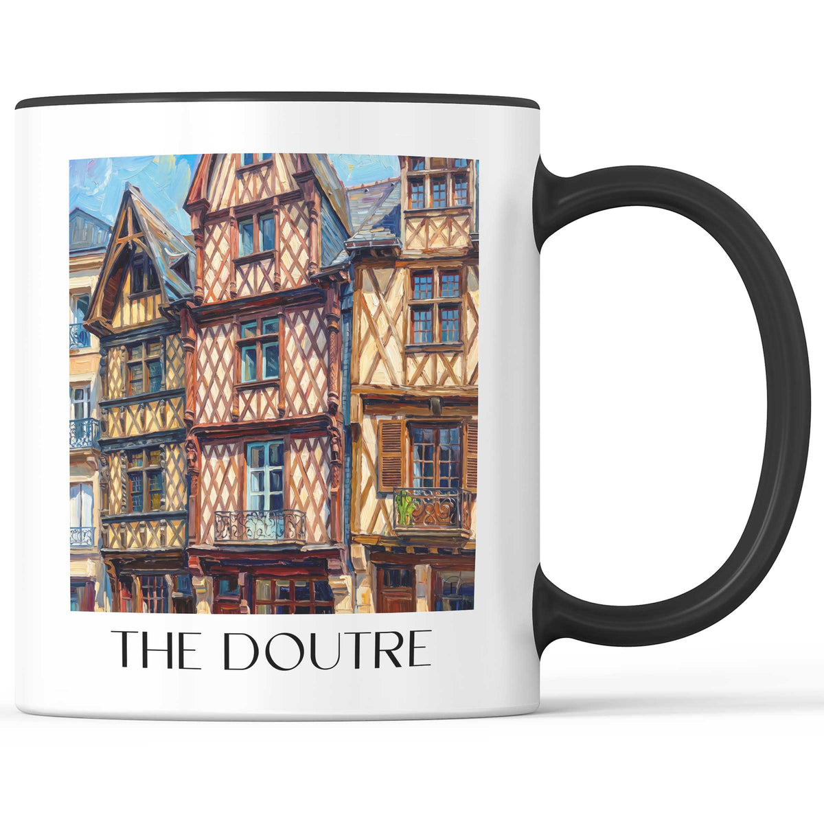 La Doutre Kaffeebecher - Angers - Frankreich Becher - Kaffeetasse im Ölgemälde Stil