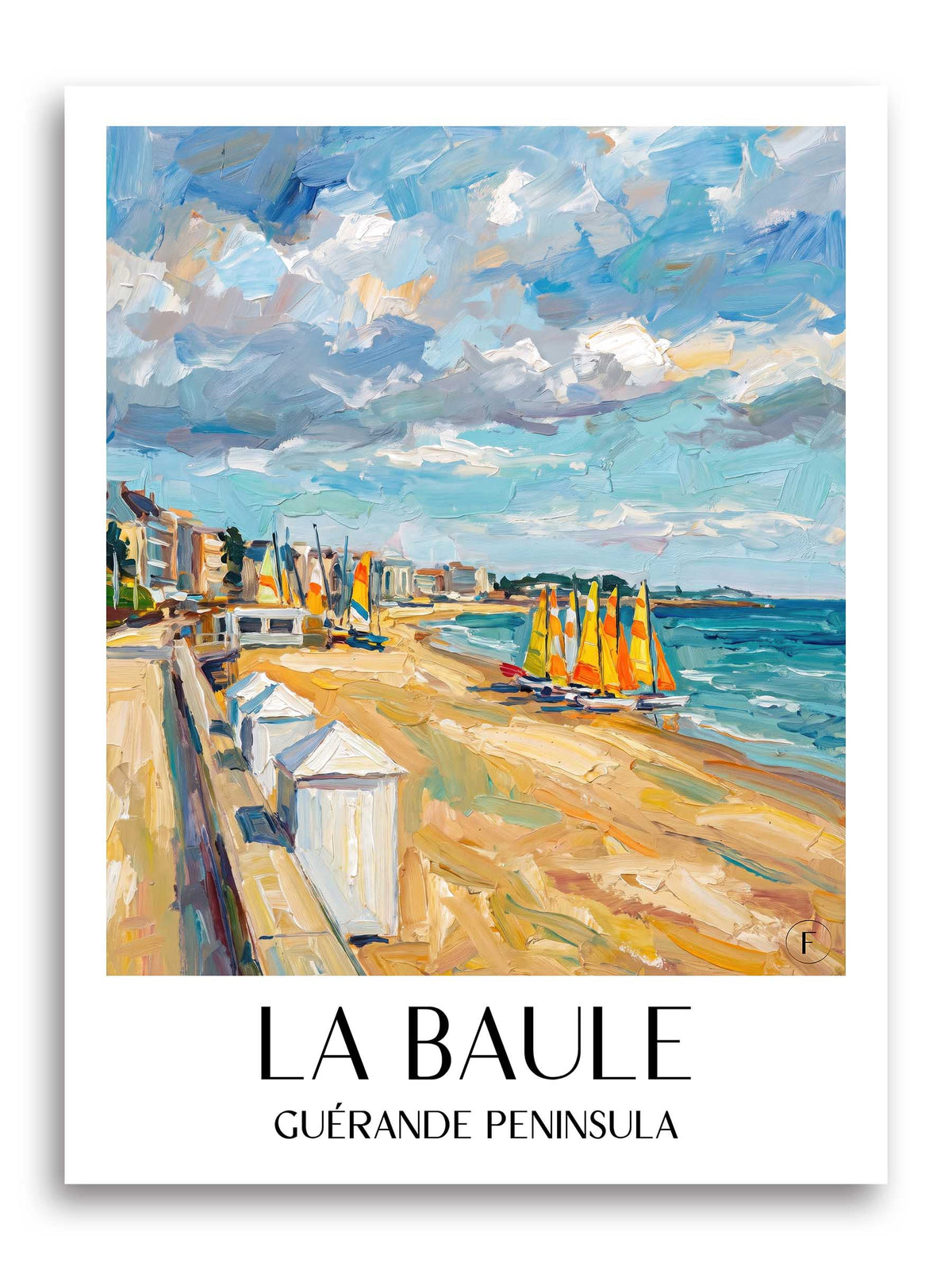 La Baule Poster - Presqu'île Guérandaise - Frankreich Kunstdruck - Ölgemälde von A4 bis A1