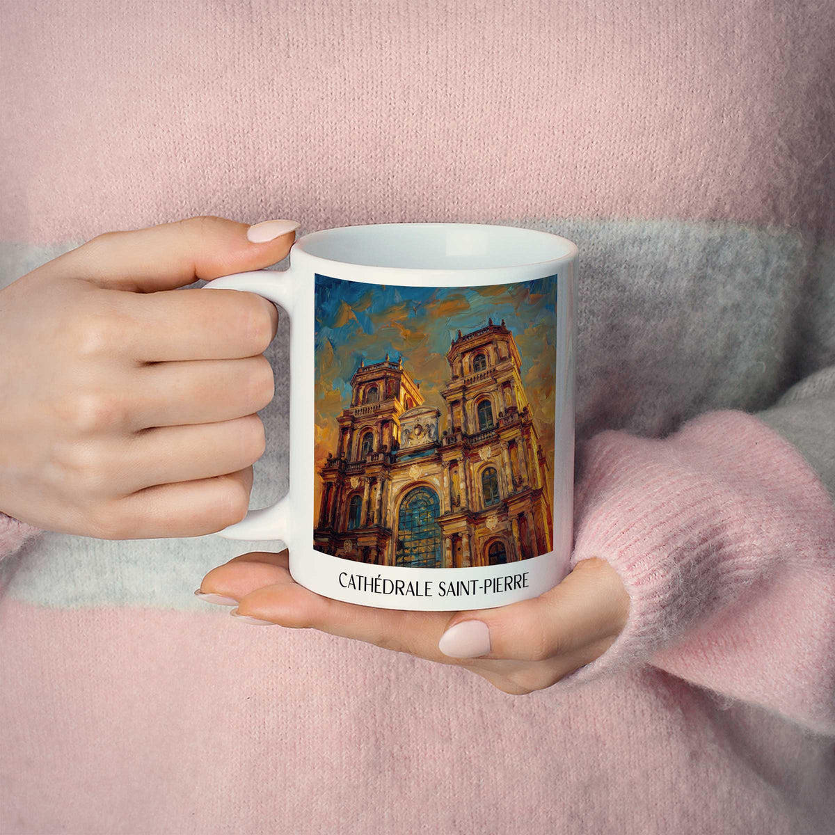 cathédrale-saint-pierre-rennes-frankreich-kaffeebecher-oil-painting-oelgemaelde