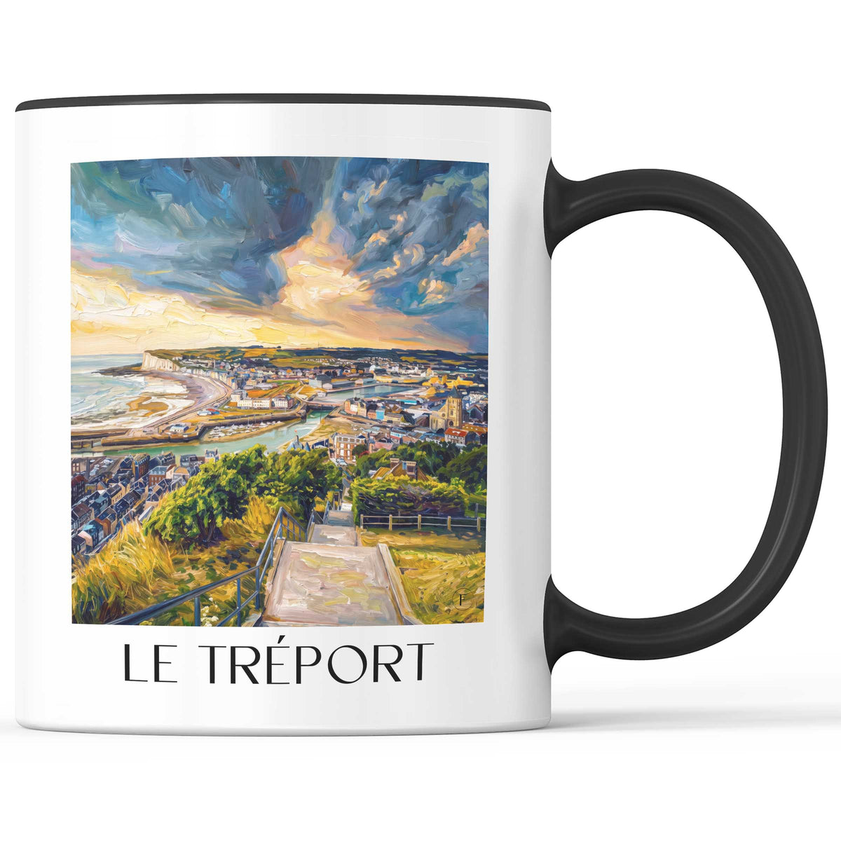 le-tréport-côte-d'albâtre-frankreich-kaffeebecher-oil-painting-oelgemaelde