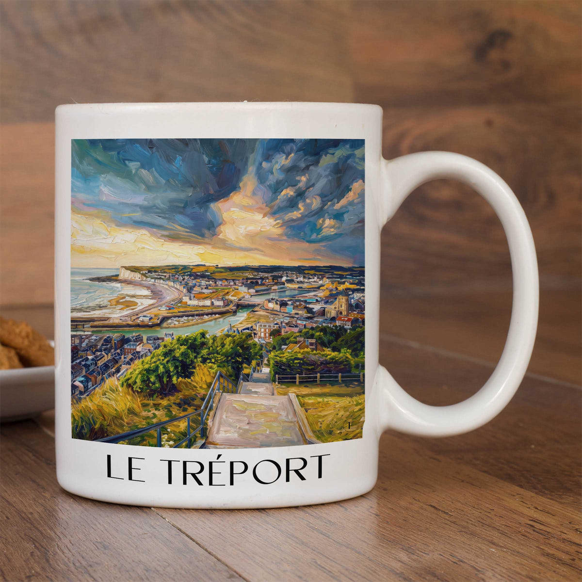 le-tréport-côte-d'albâtre-frankreich-kaffeebecher-oil-painting-oelgemaelde