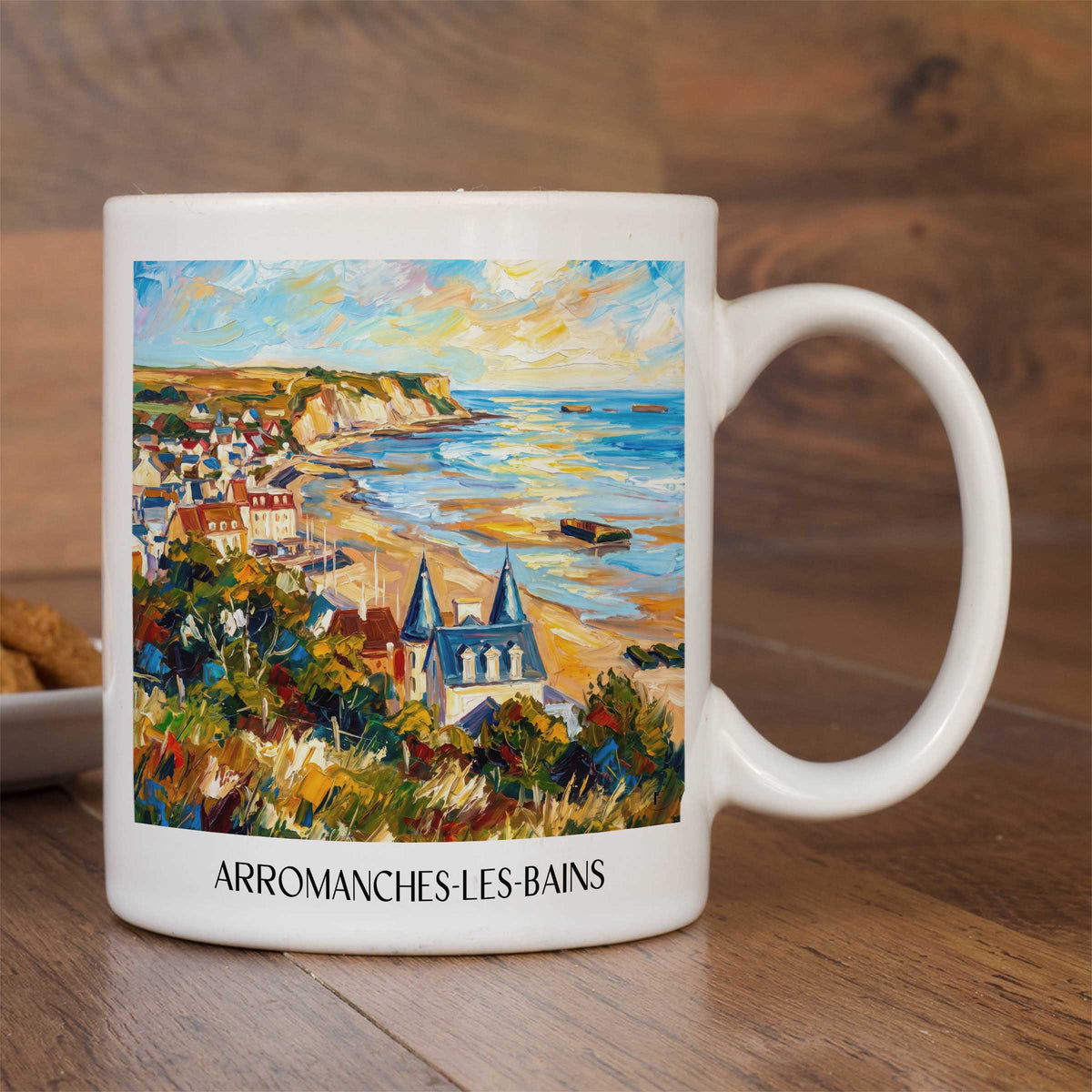 arromanches-les-bains-d-day-strände-frankreich-kaffeebecher-oil-painting-oelgemaelde