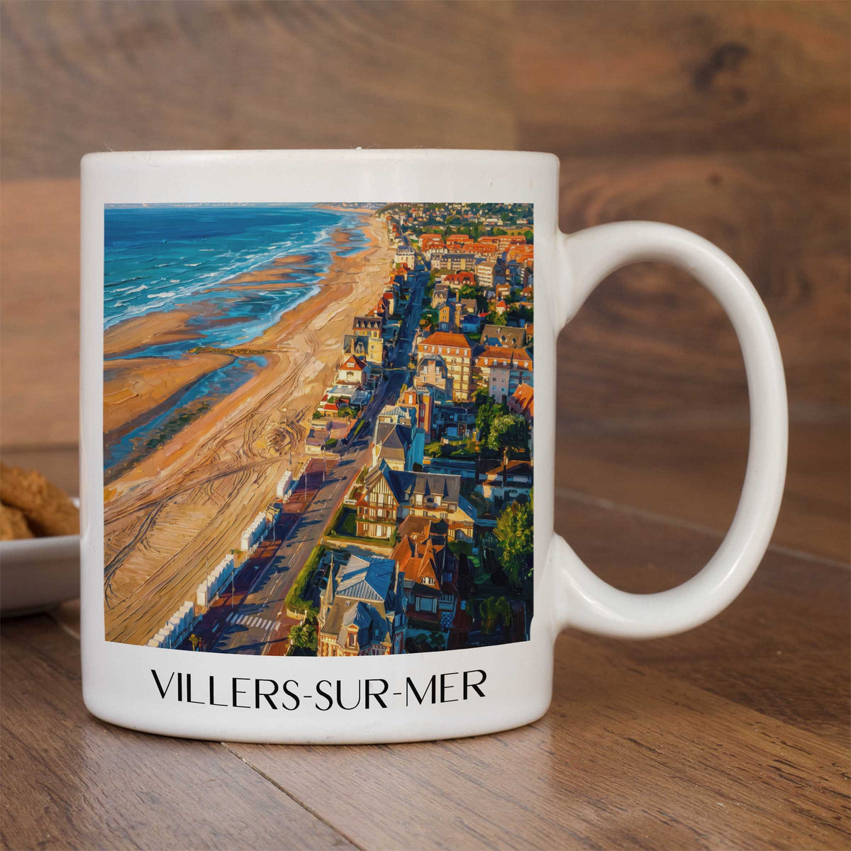 villers-sur-mer-côte-fleurie-frankreich-kaffeebecher-oil-painting-oelgemaelde