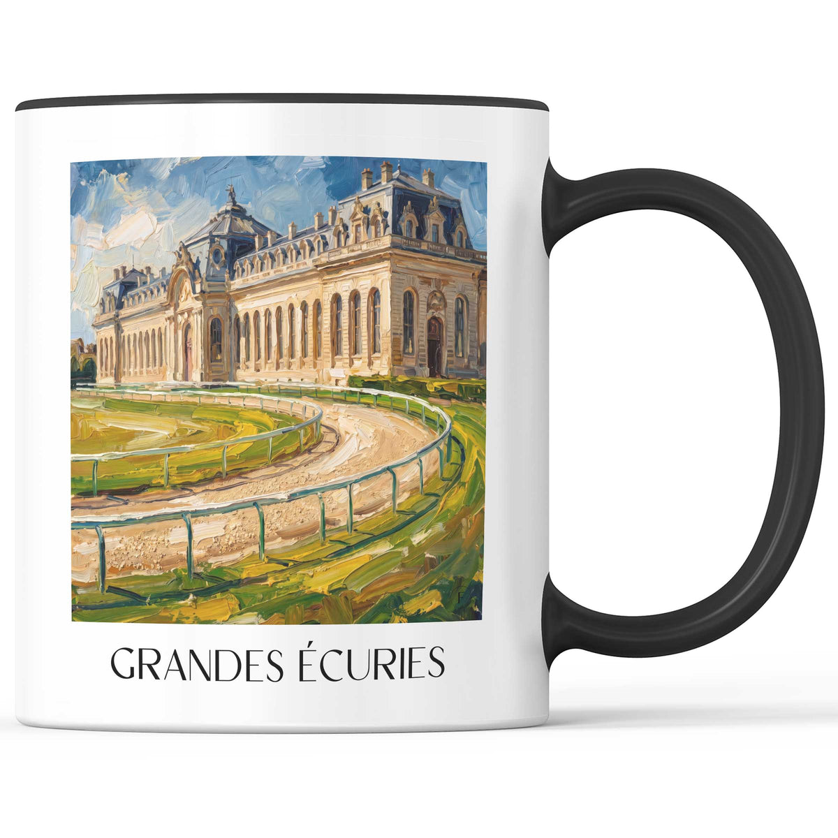 grandes-écuries-chantilly-frankreich-kaffeebecher-oil-painting-oelgemaelde
