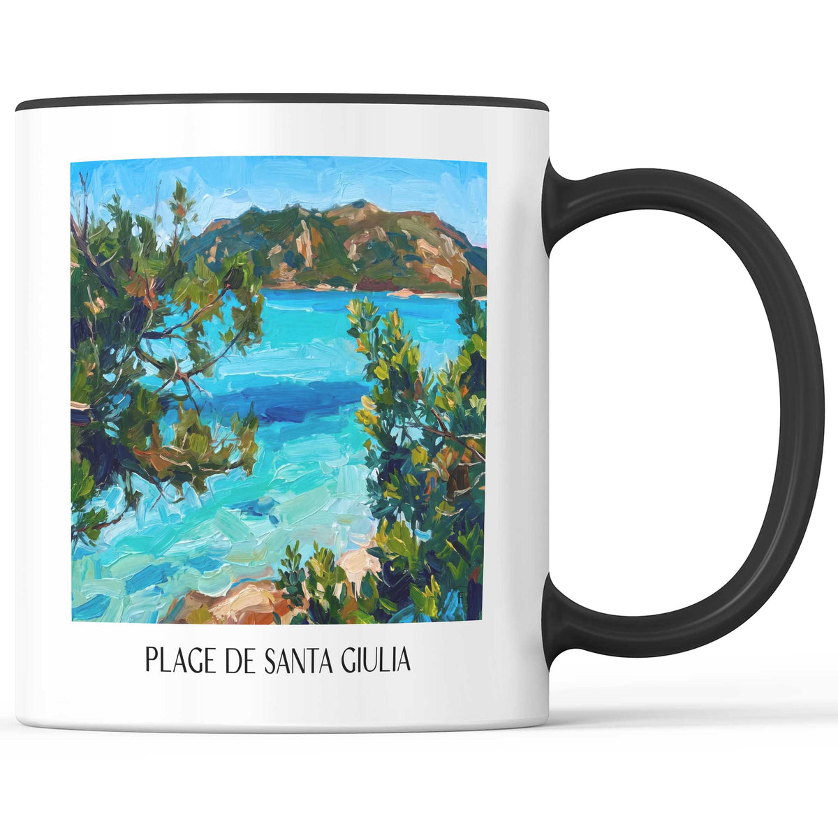 plage-de-santa-giulia-porto-vecchio-frankreich-kaffeebecher-oil-painting-oelgemaelde