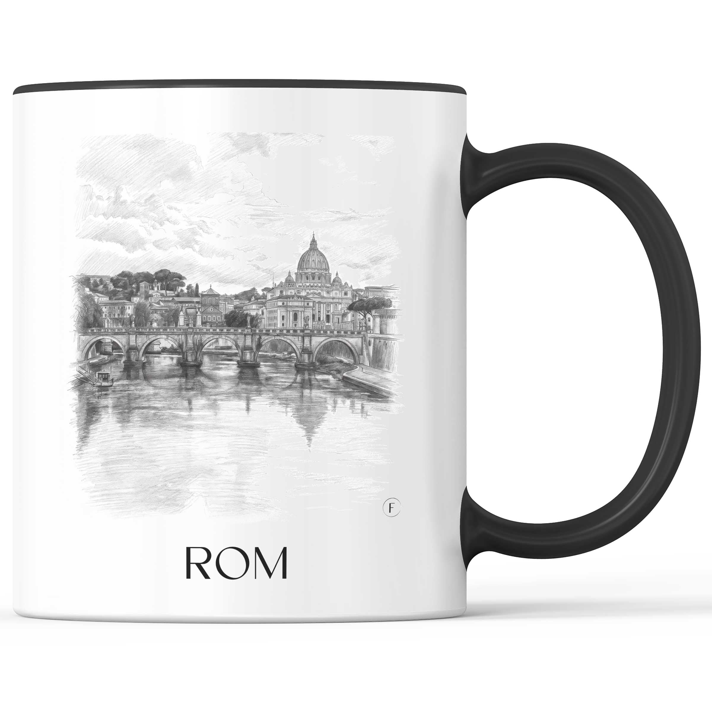rom-italien-kaffeebecher-bleistift-zeichnung-drawing