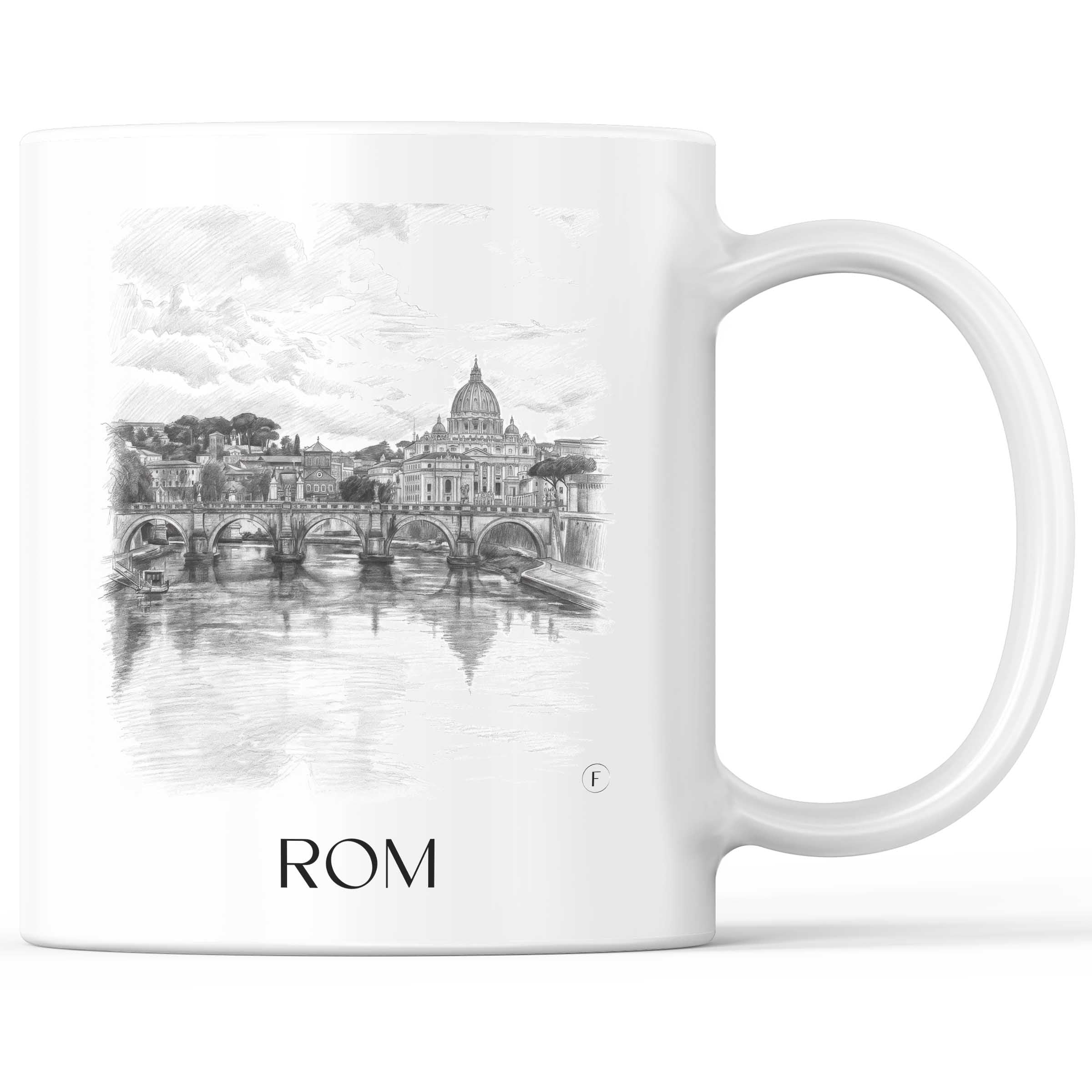 Rom - Italien Becher - Kaffeetasse im Zeichnung Stil