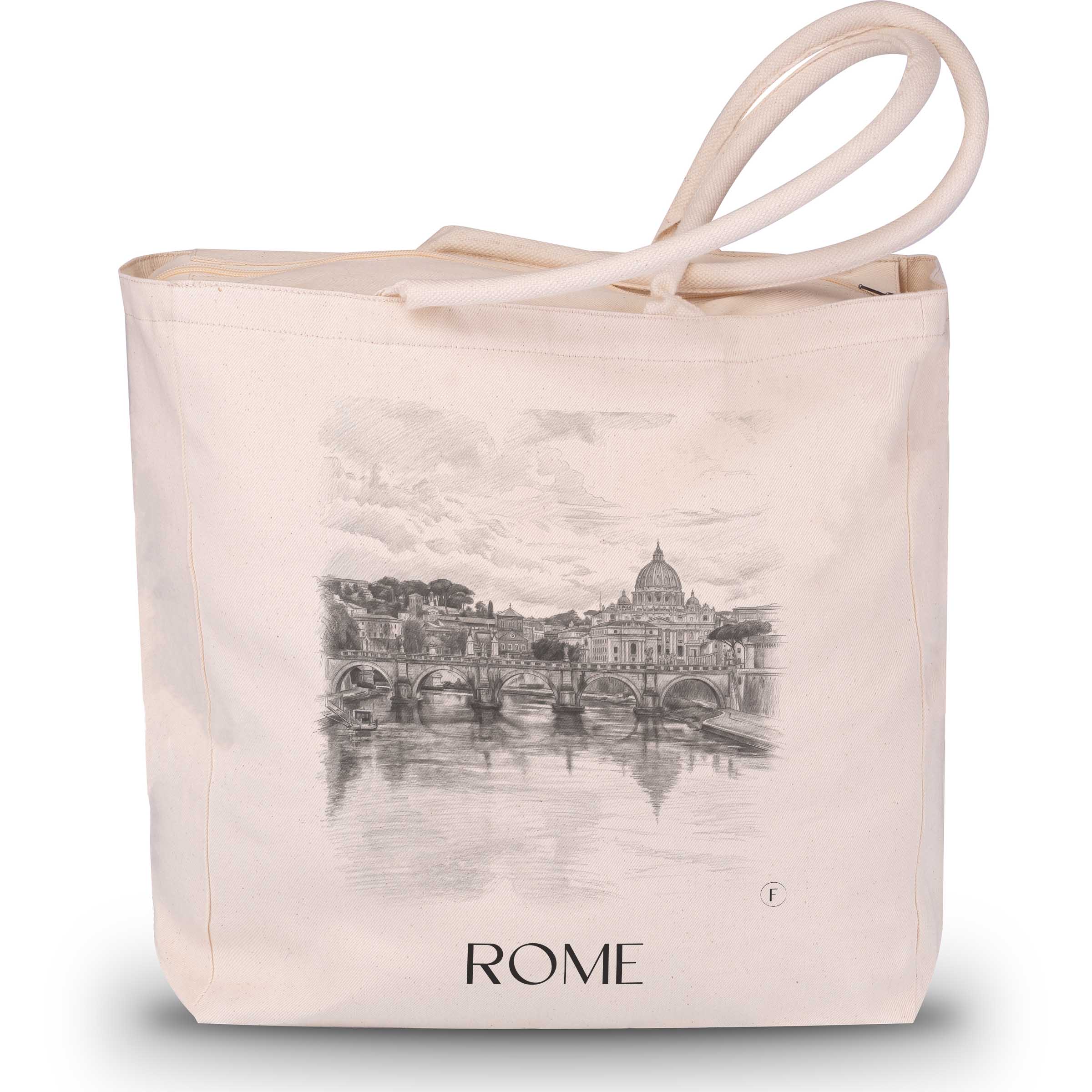 Rom - Italien Tote Bag - Einkaufstasche im Zeichnung Stil