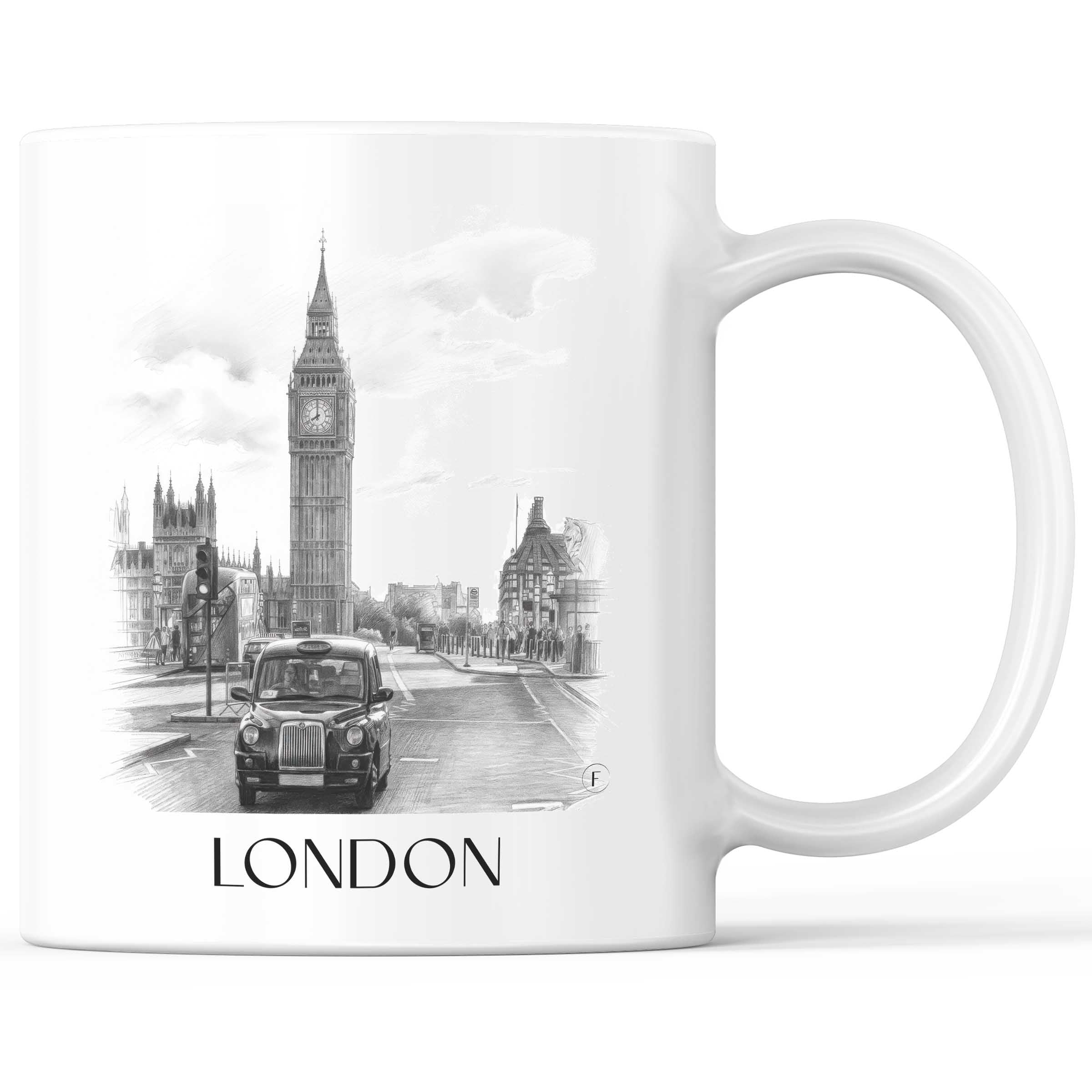 London - England Becher - Kaffeetasse im Zeichnung Stil