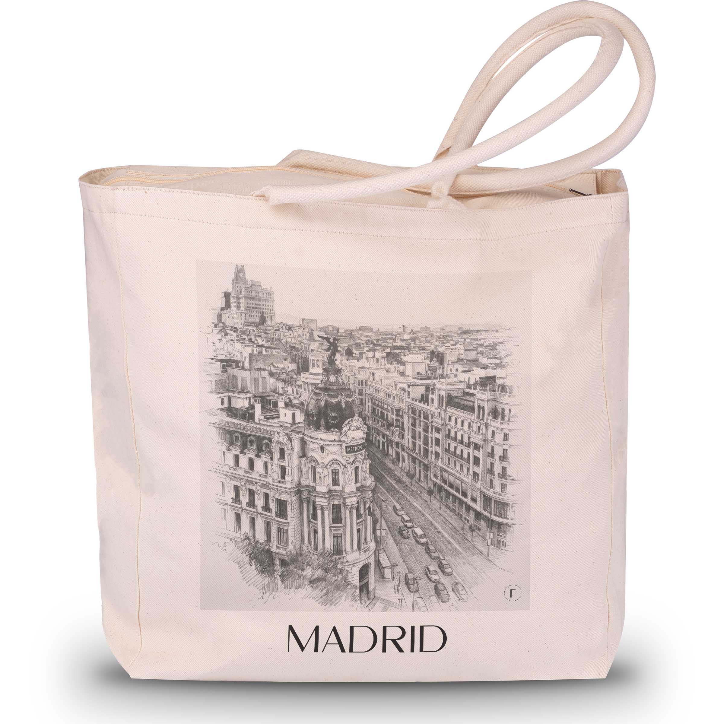 madrid-spanien-einkaufstasche-bleistift-zeichnung-drawing