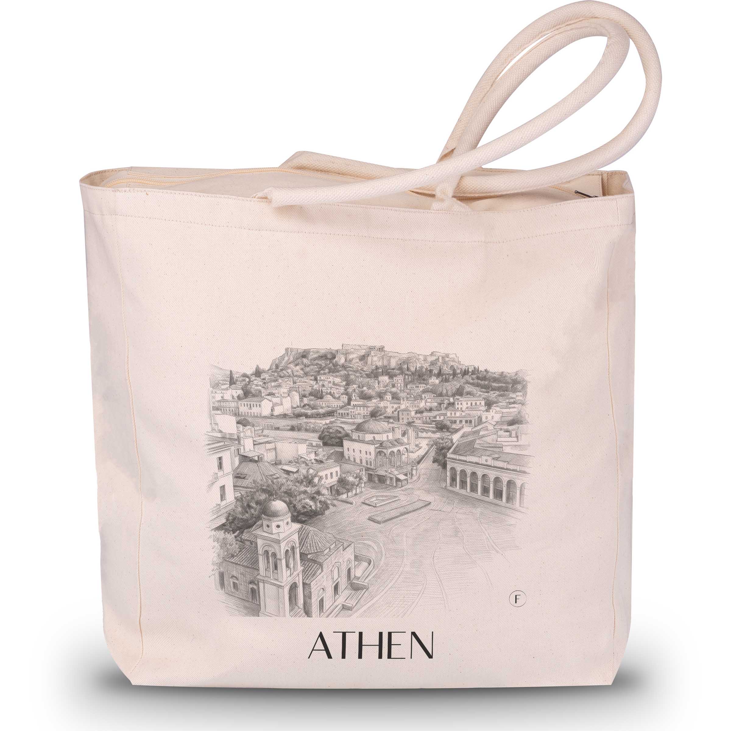 athen-griechenland-einkaufstasche-bleistift-zeichnung-drawing