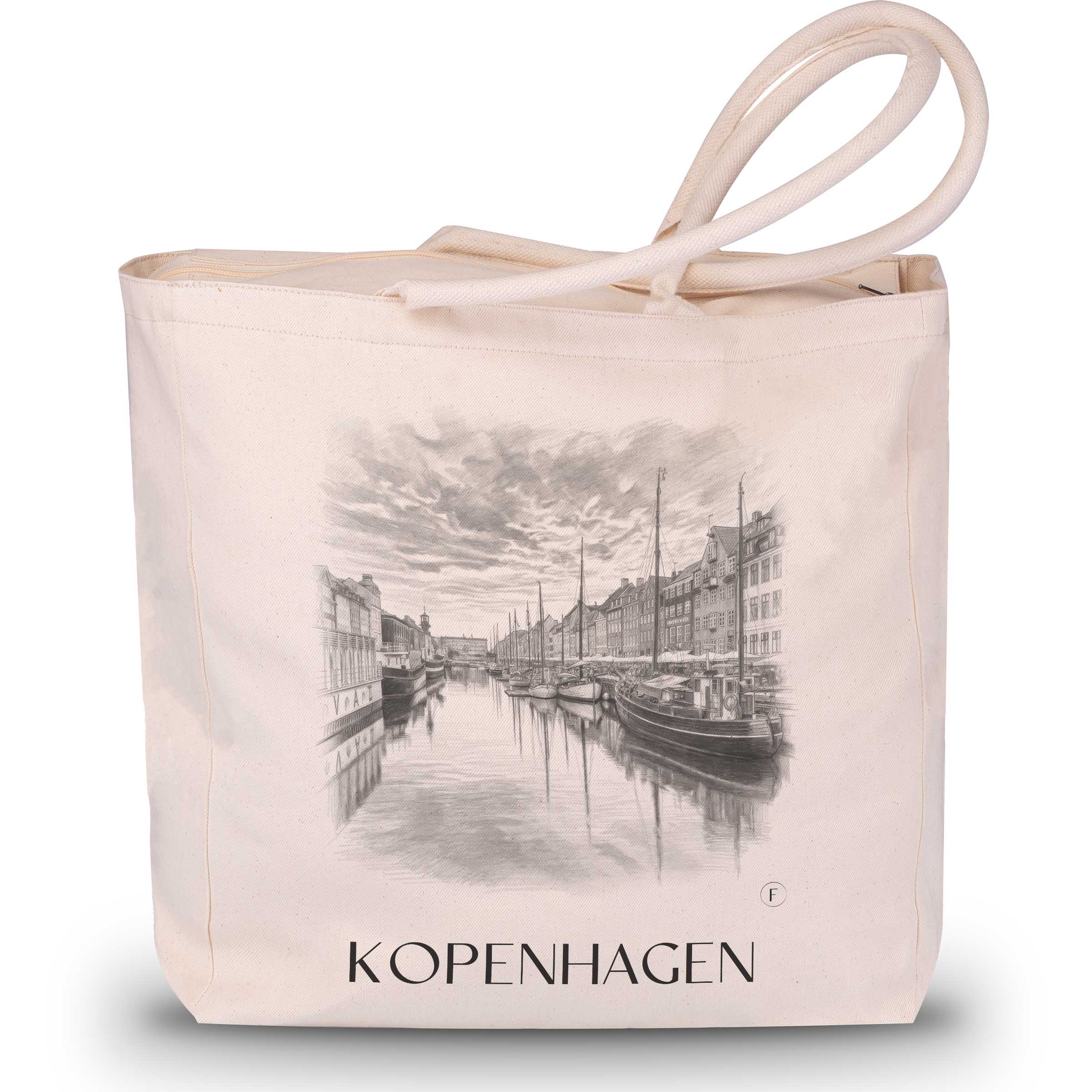kopenhagen-dänemark-einkaufstasche-bleistift-zeichnung-drawing