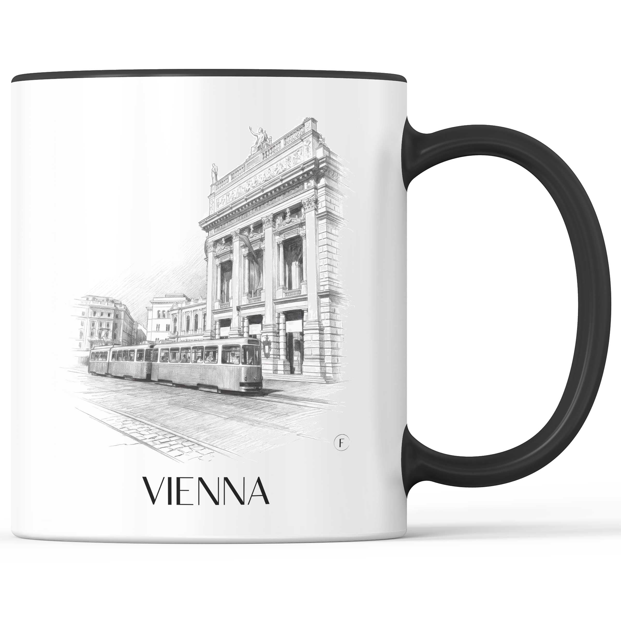 Wien - Österreich Becher - Kaffeetasse im Zeichnung Stil