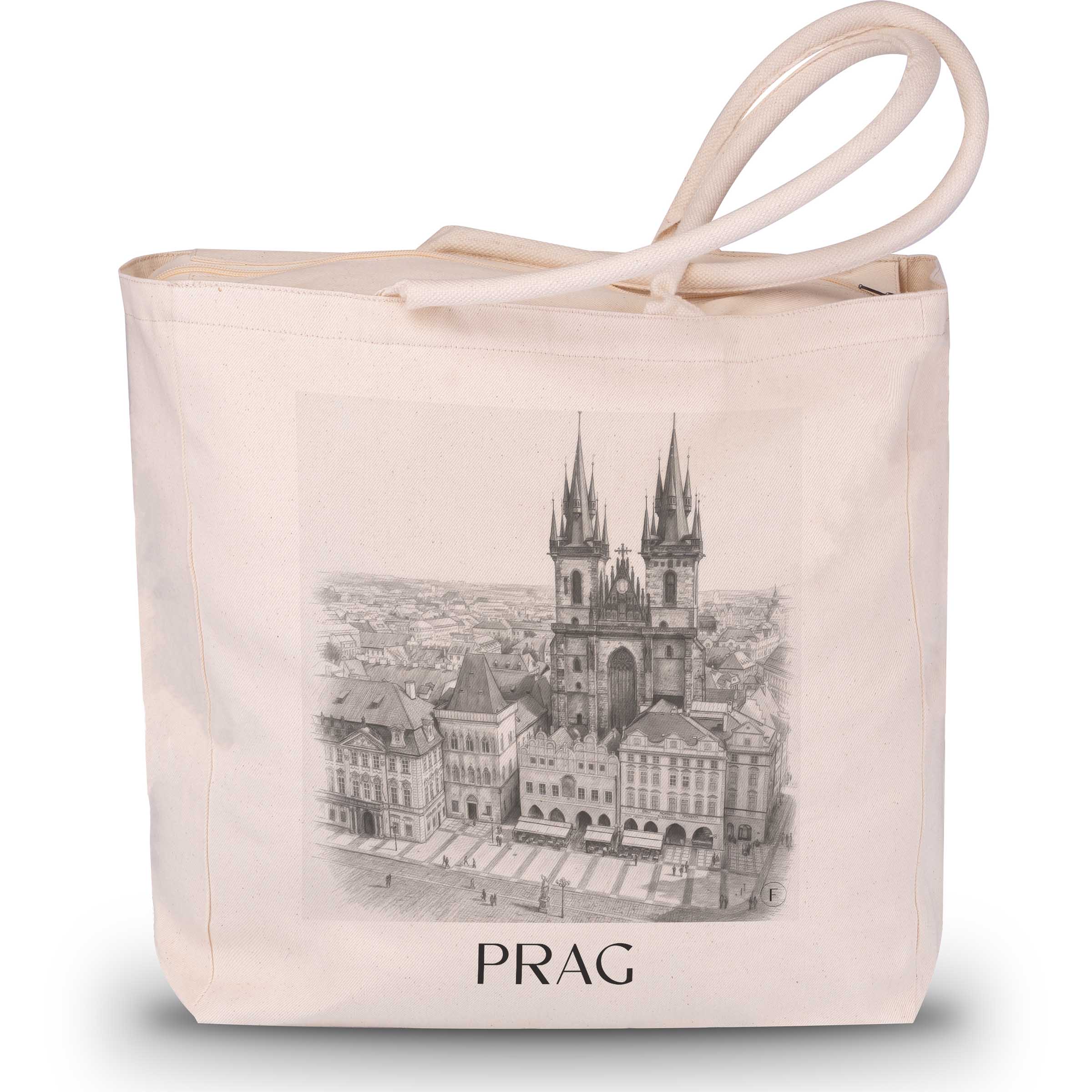 prag-tschechien-einkaufstasche-bleistift-zeichnung-drawing